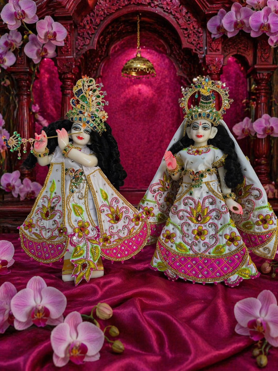 Fancy RK Set For The Lord Radha krishna Deities
