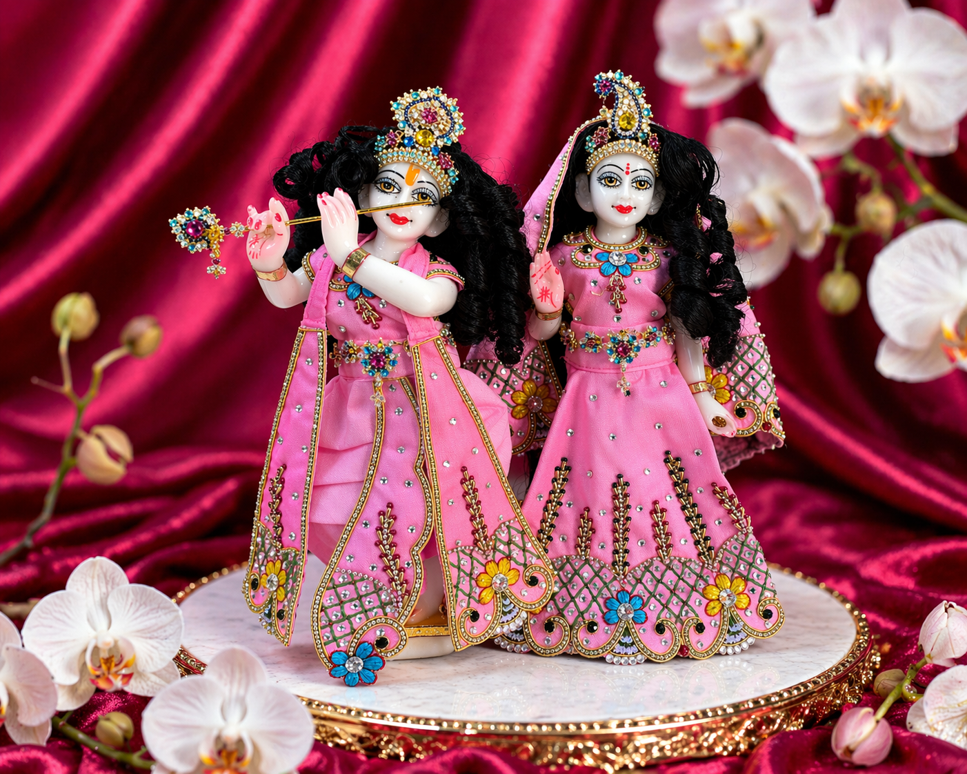 Fancy RK Set For The Lord Radha krishna Deities