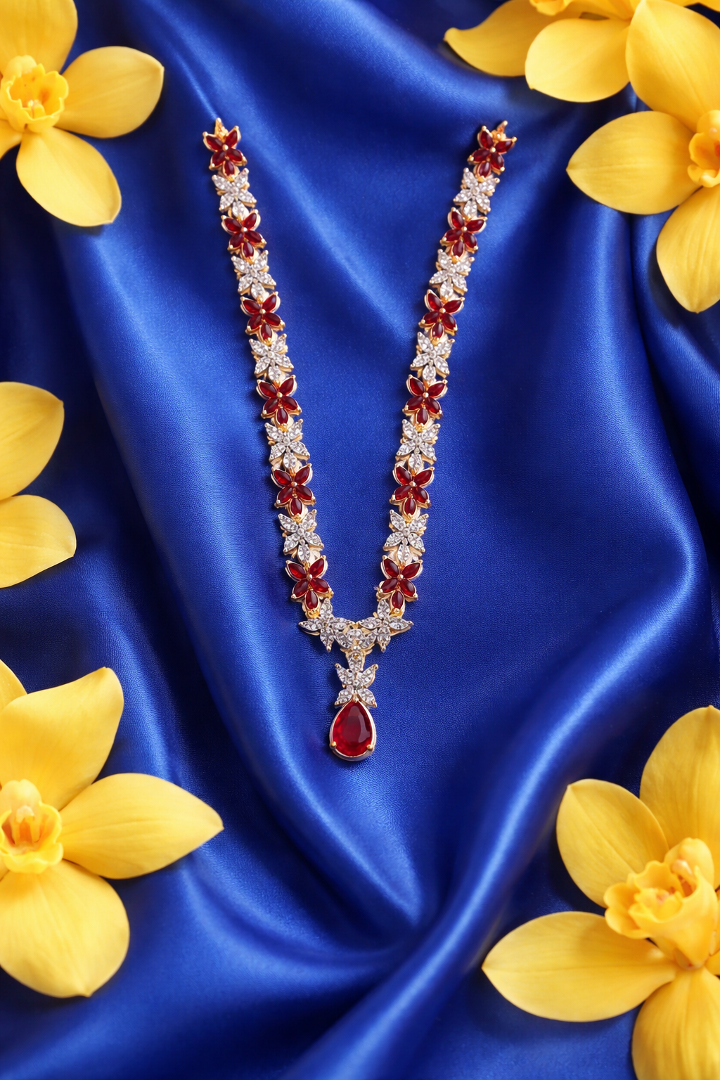 Ruby Star AD Mala For Deities