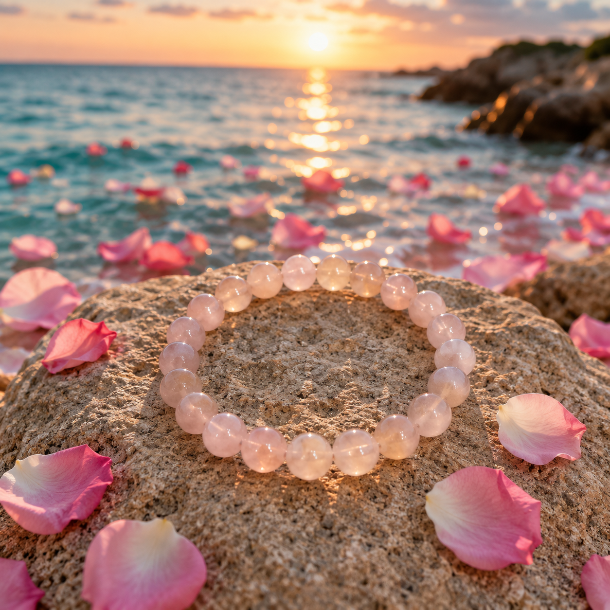 Rose Quartz Stone Bracelet