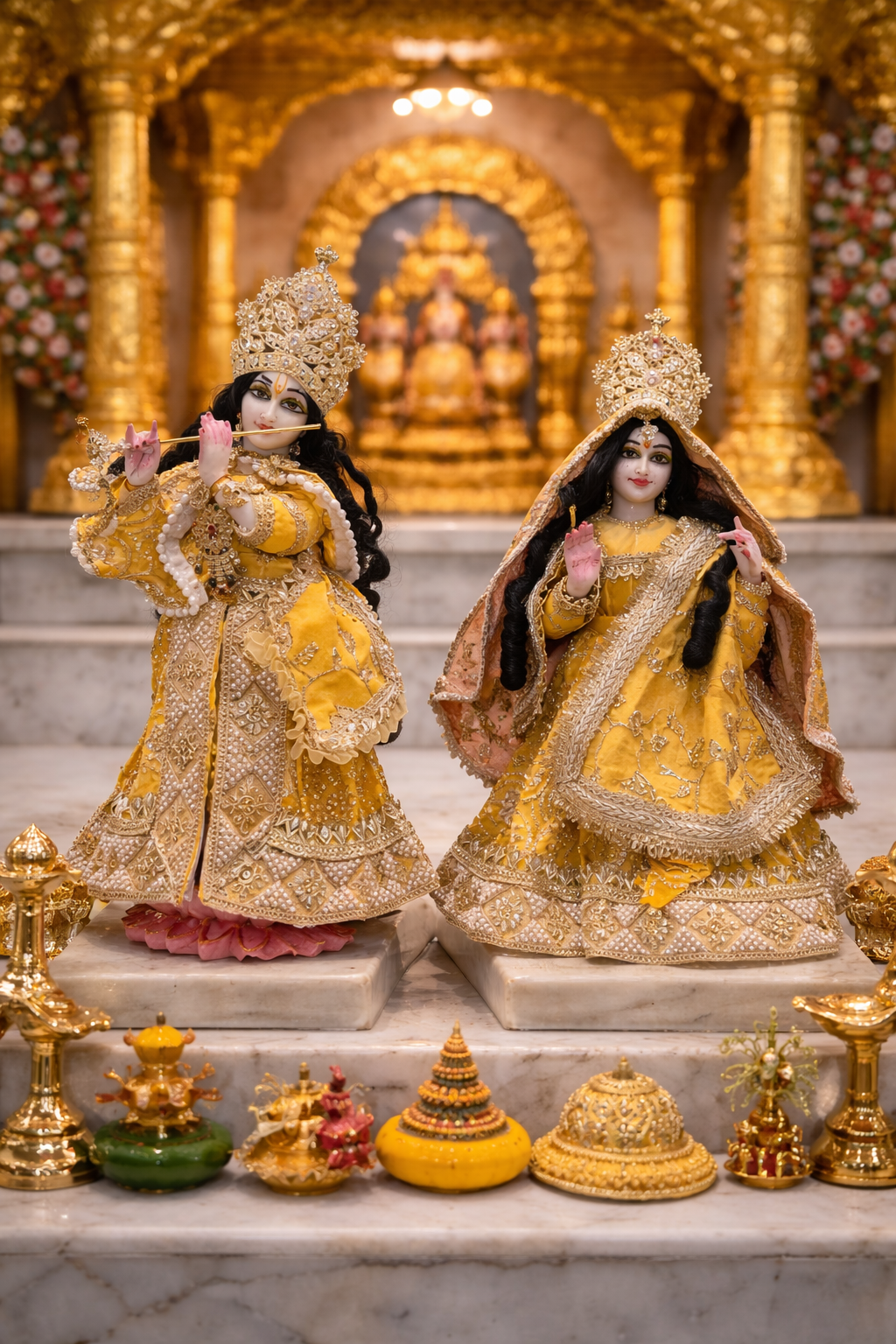 Fancy RK Set For The Lord Radha krishna Deities