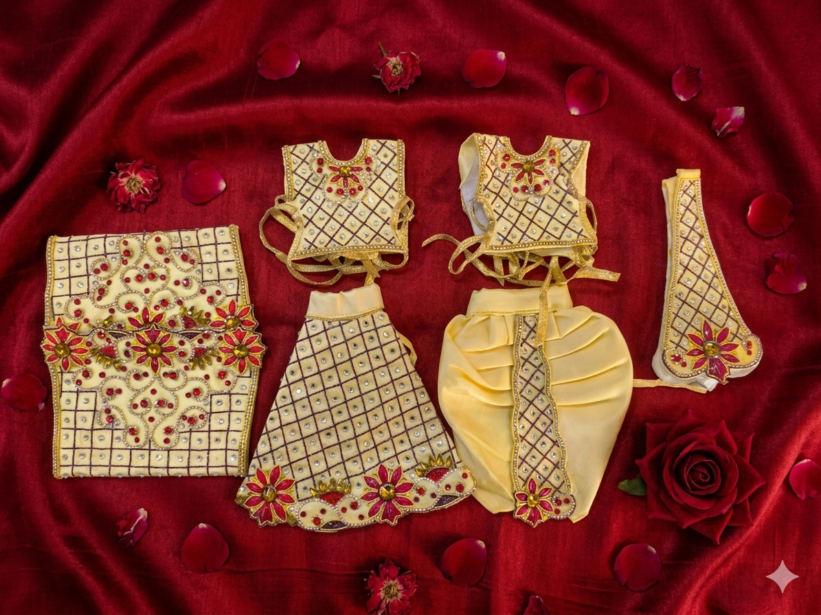 Fancy RK Set For The Lord Radha krishna Deities