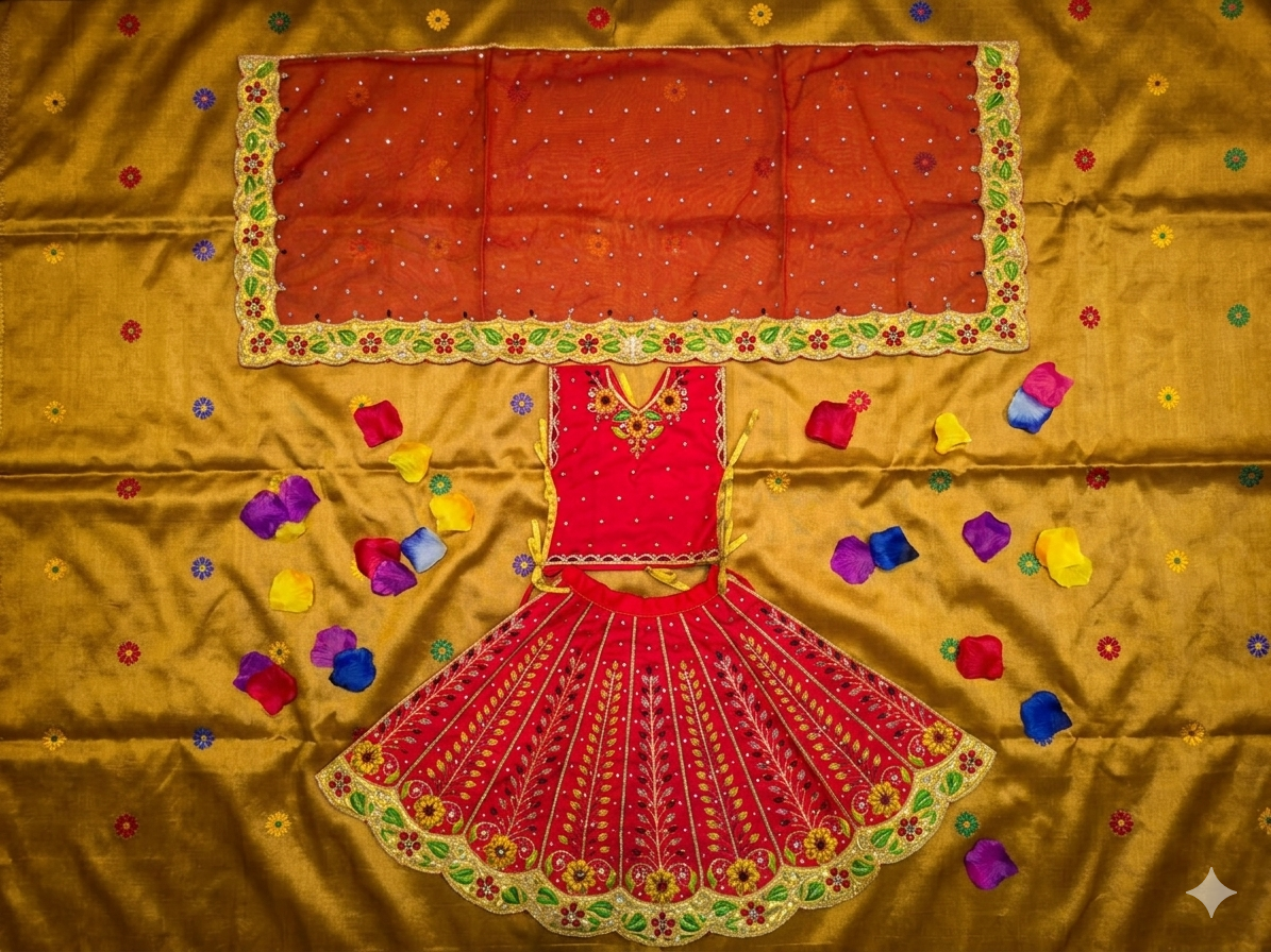 Fancy RK Set For The Lord Radha krishna Deities