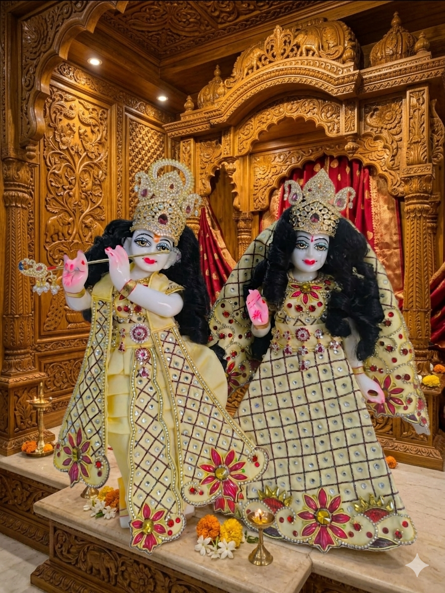 Fancy RK Set For The Lord Radha krishna Deities