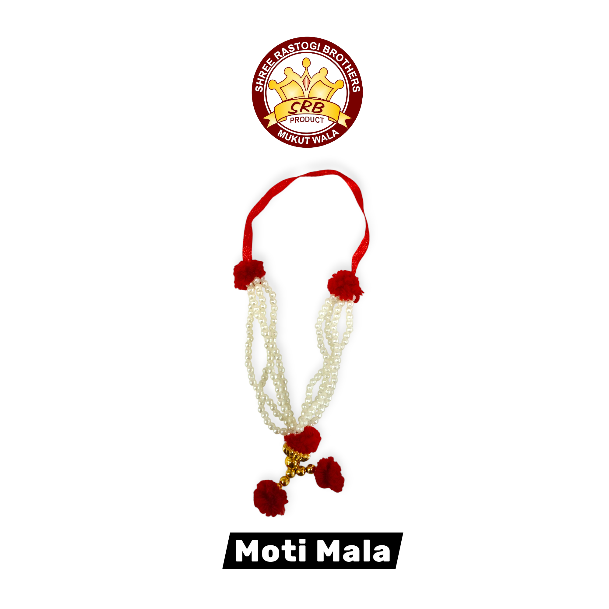 White Moti Mala 4 Lari