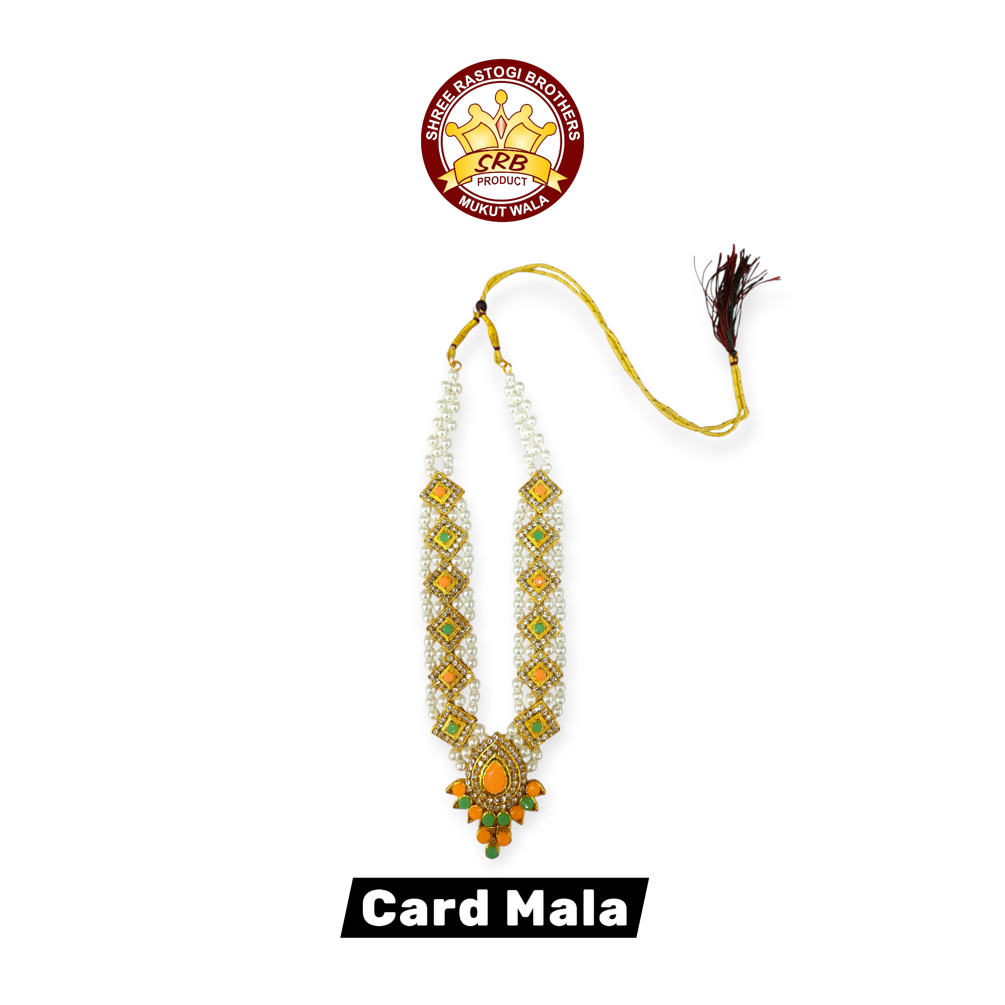 Pearl & Stone Necklece For Deity Decoration