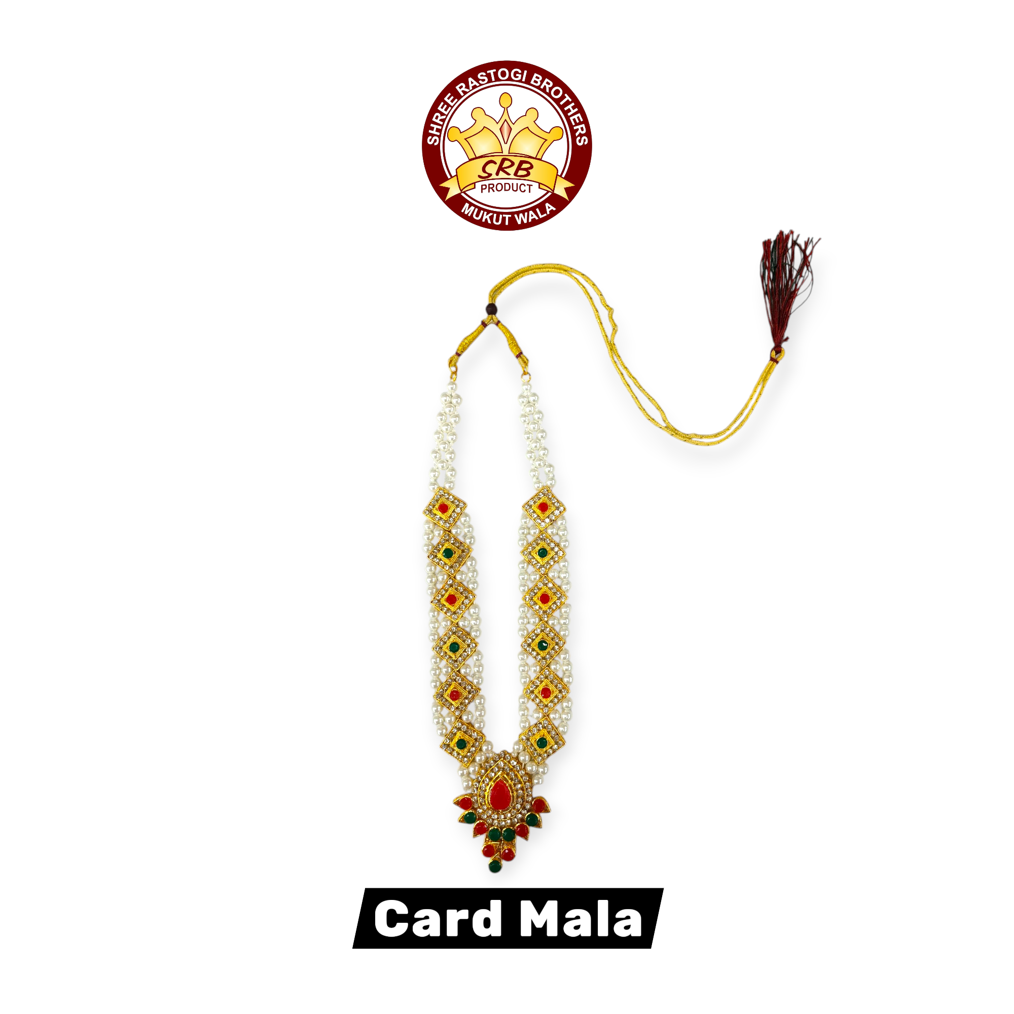 Pearl & Stone Necklece For Deity Decoration