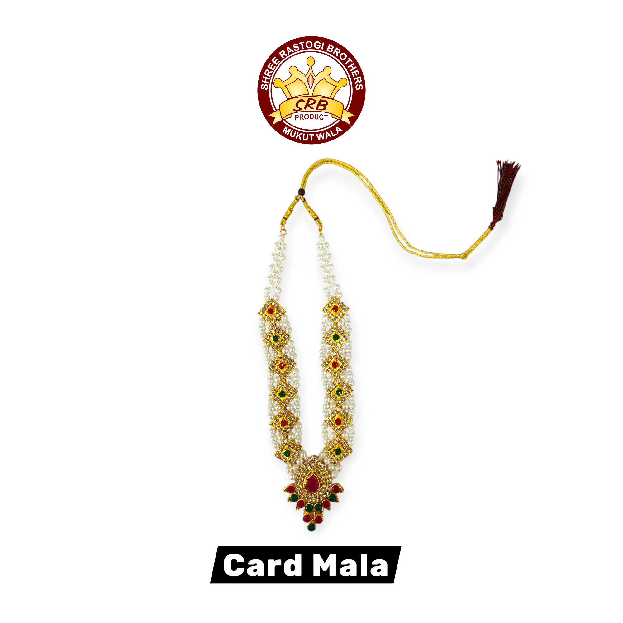 Pearl & Stone Necklece For Deity Decoration