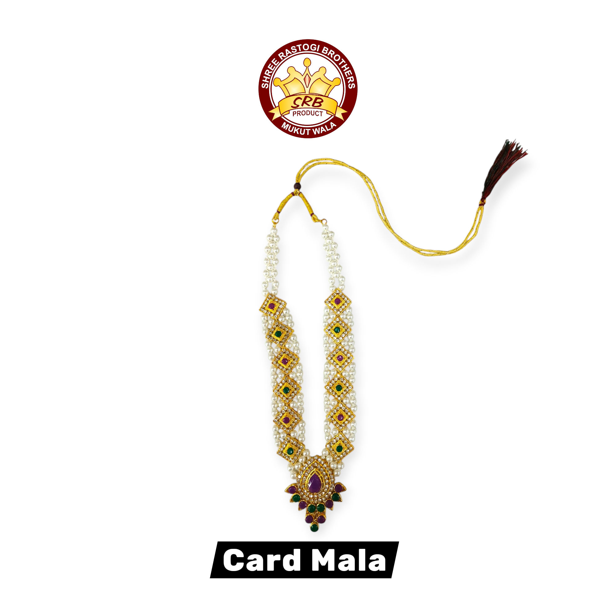 Pearl & Stone Necklece For Deity Decoration