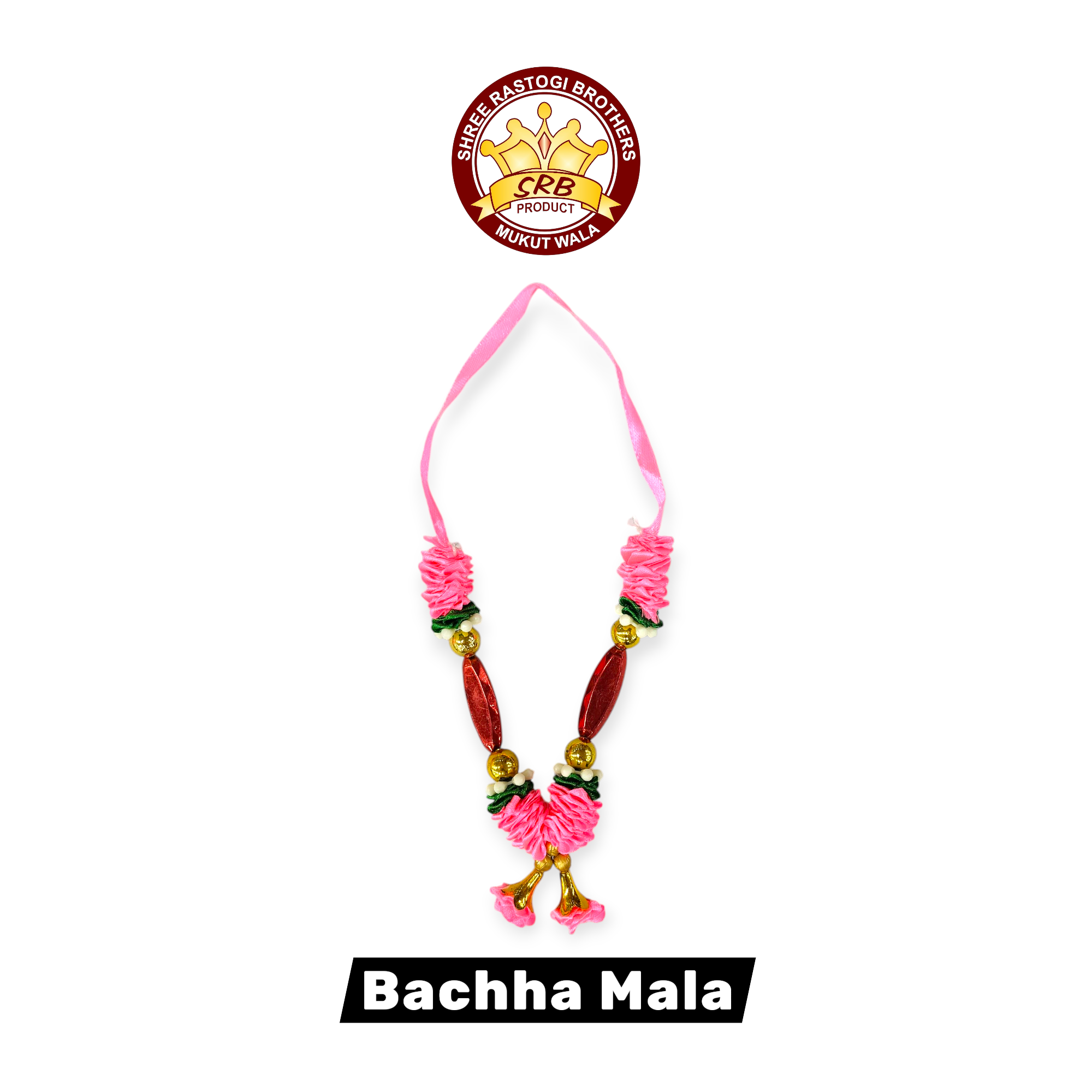 Pink Color Bachcha Mala / Satan Mala For God Idol