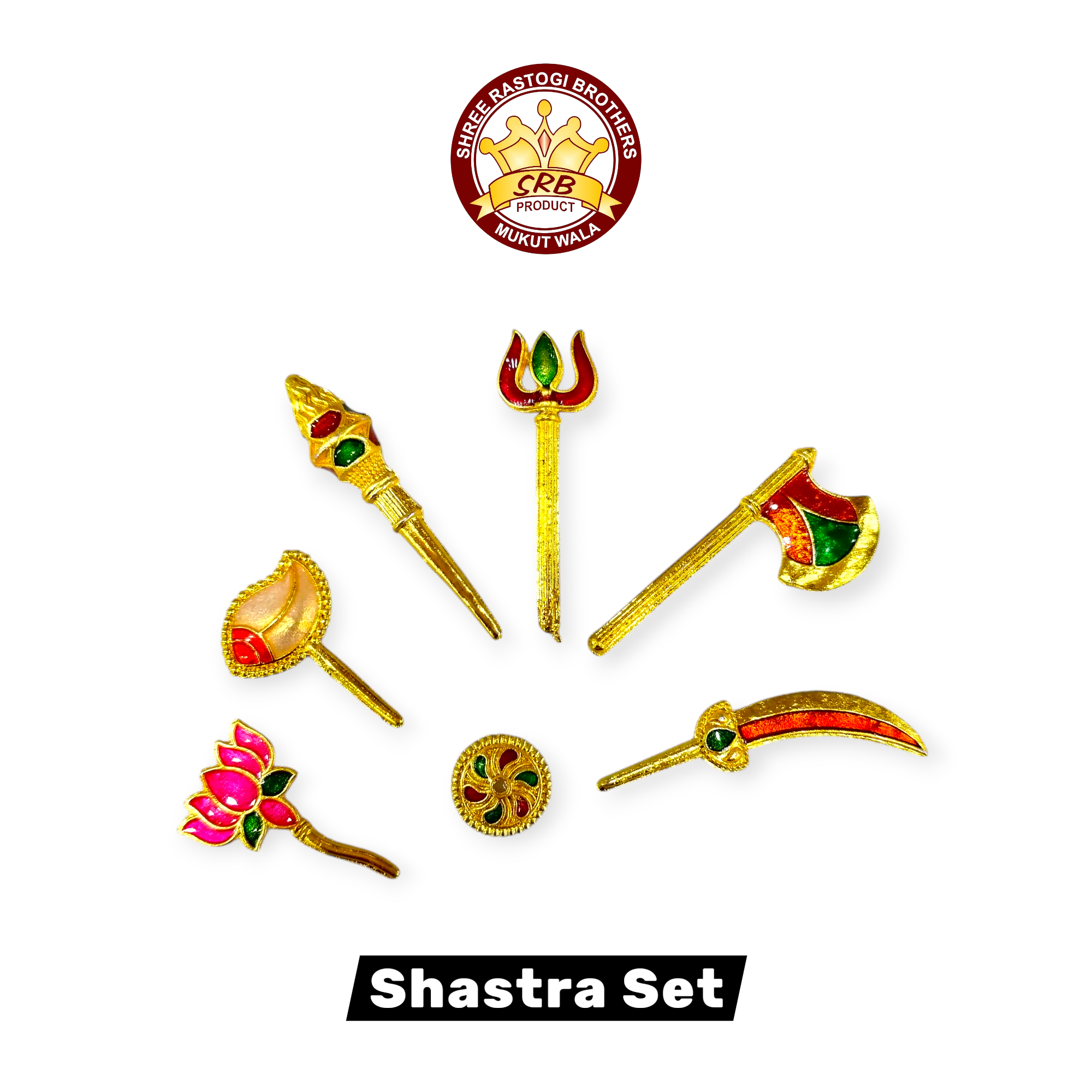 Shastra Set Of Maa Durga Idol 7 Pieces weapon