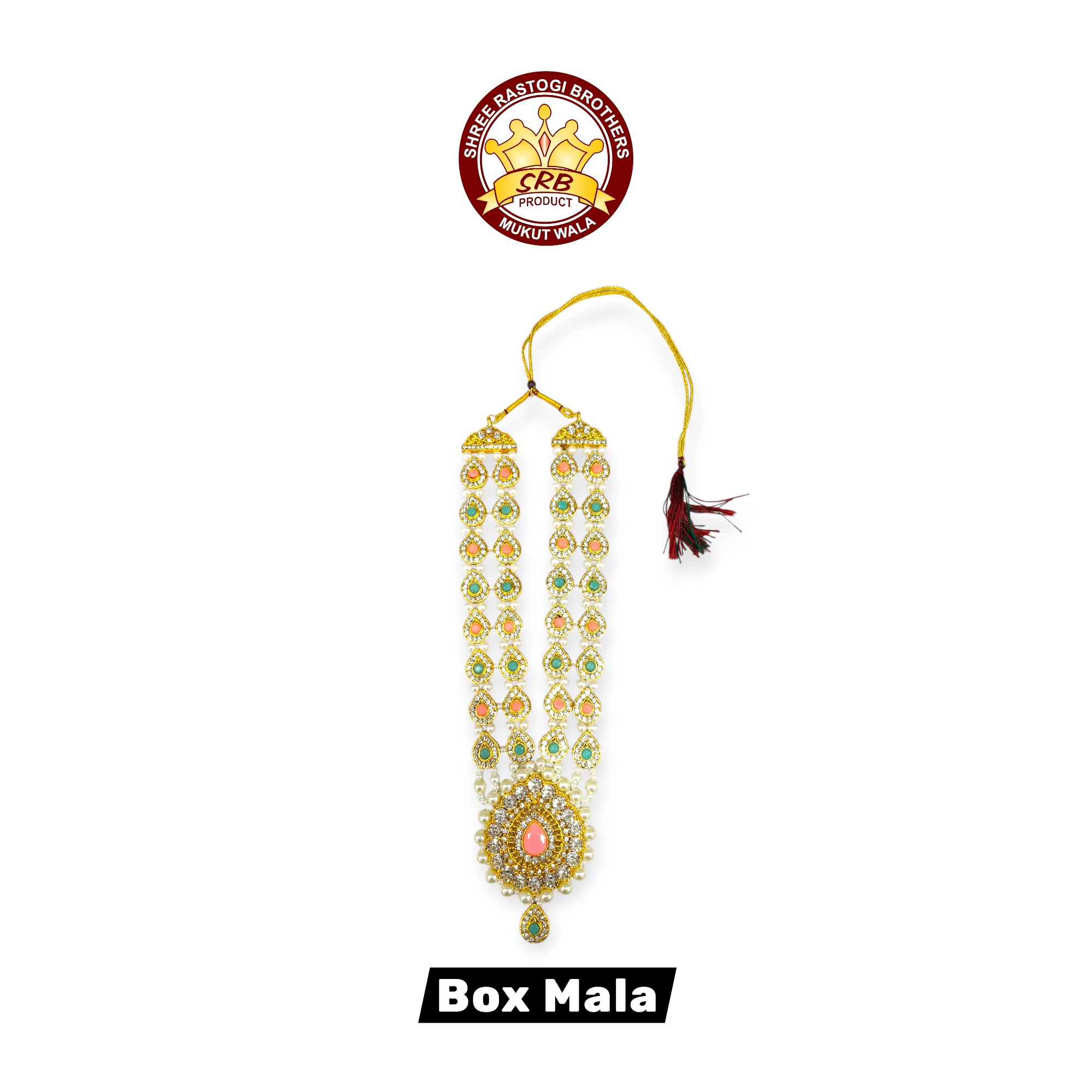 MultiColor Moti Mala For Big Size God Idol (D-532)