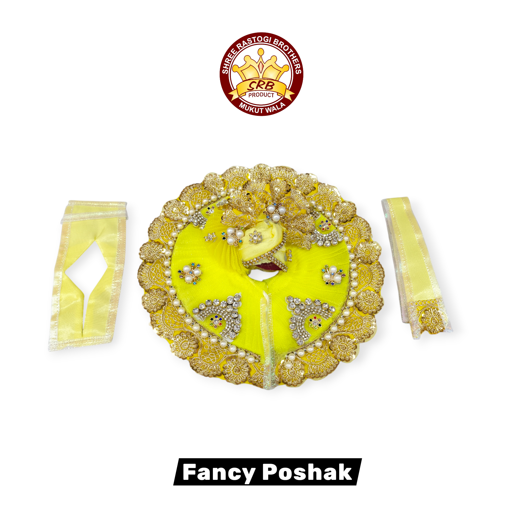 Fancy Gol Poshak With Matching Pagdi For Laddu Gopal (FGP-06)