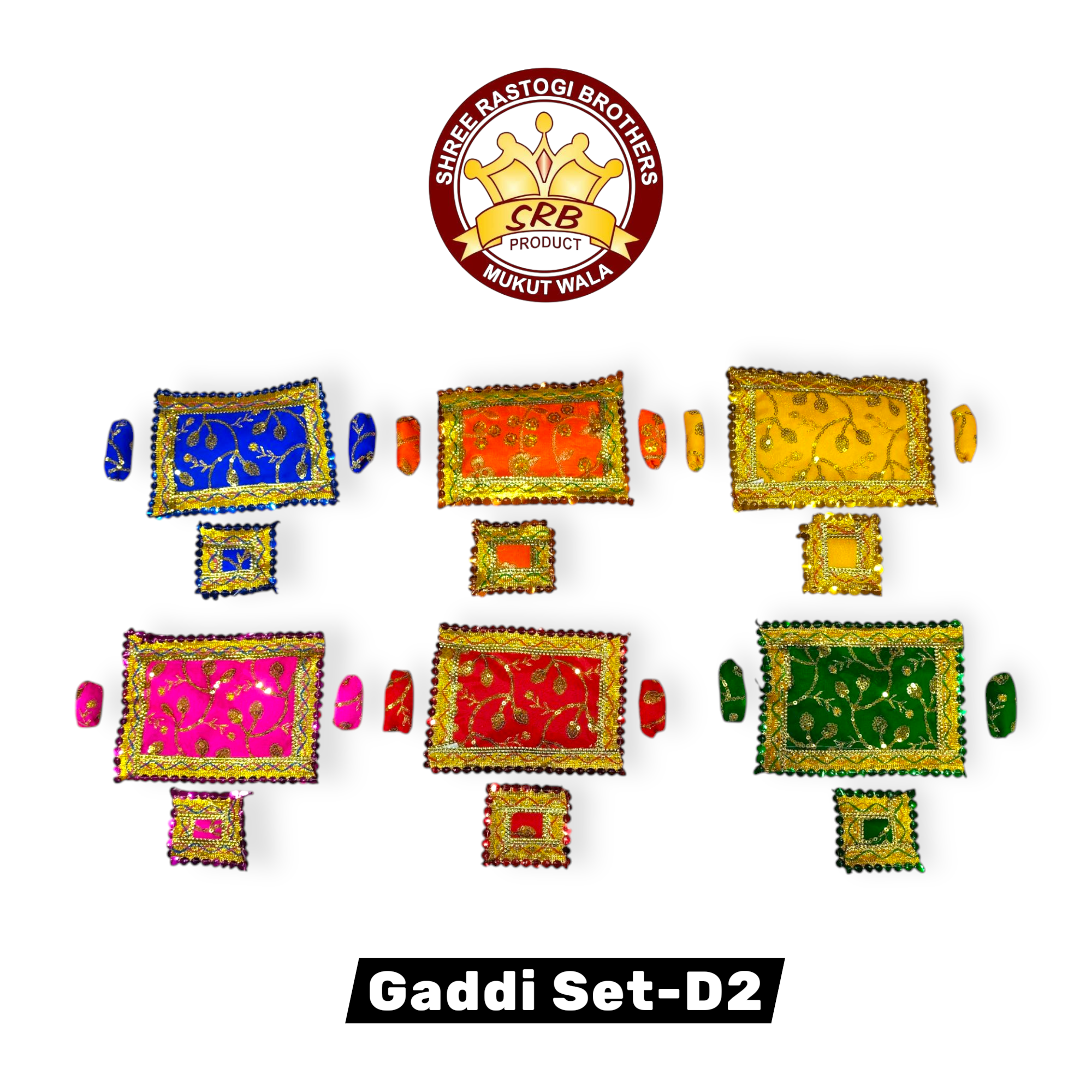 Laddu Gopal Comfortable Soft Gaddi Set With Two Cushion