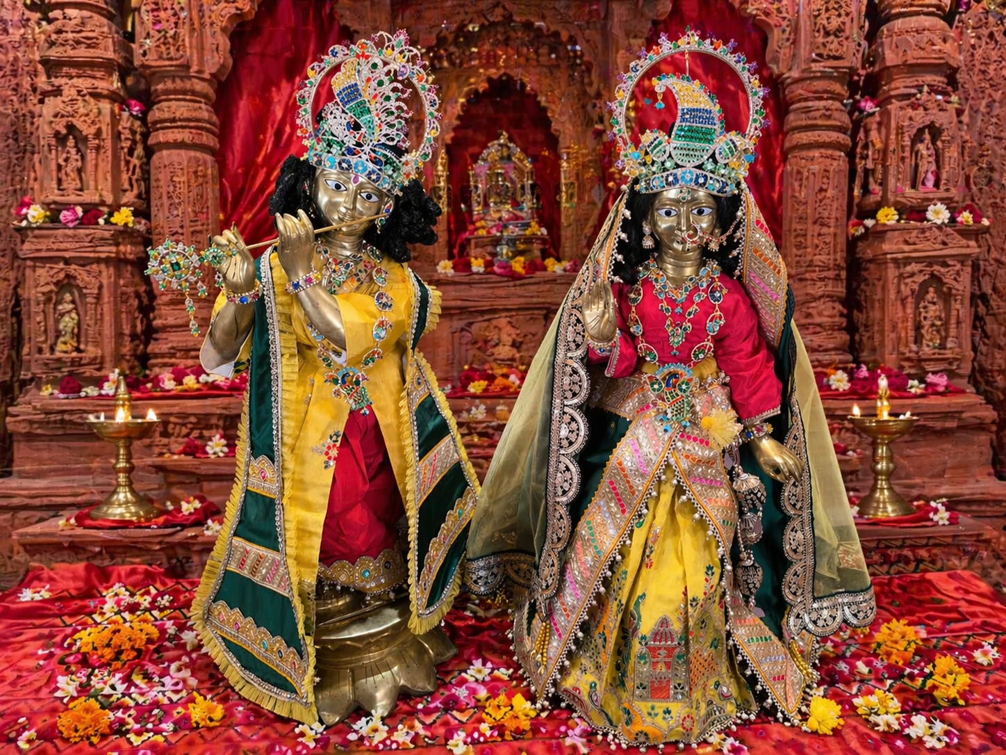 Fancy RK Set For The Lord Radha krishna Deities