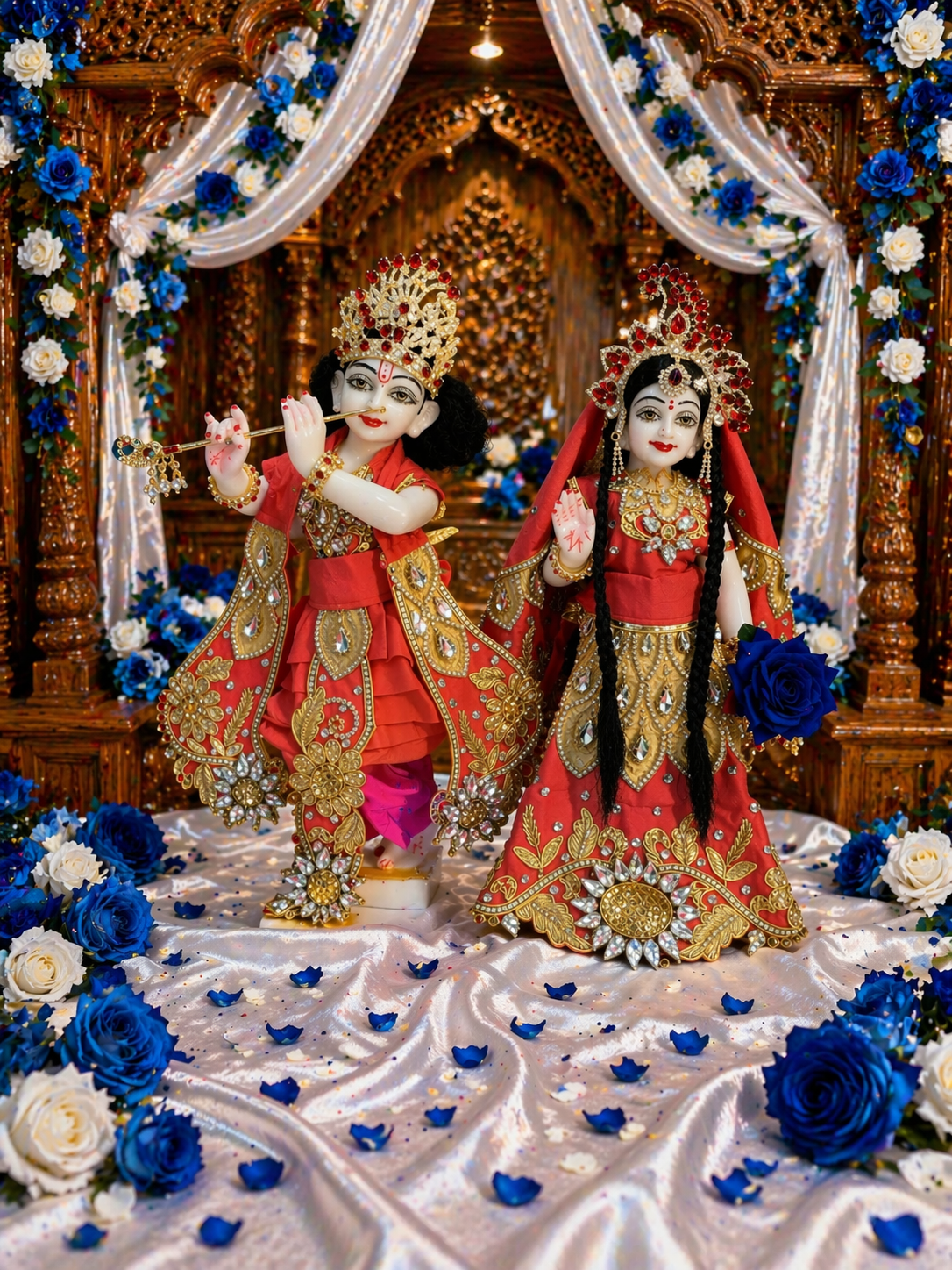 Fancy RK Set For The Lord Radha krishna Deities