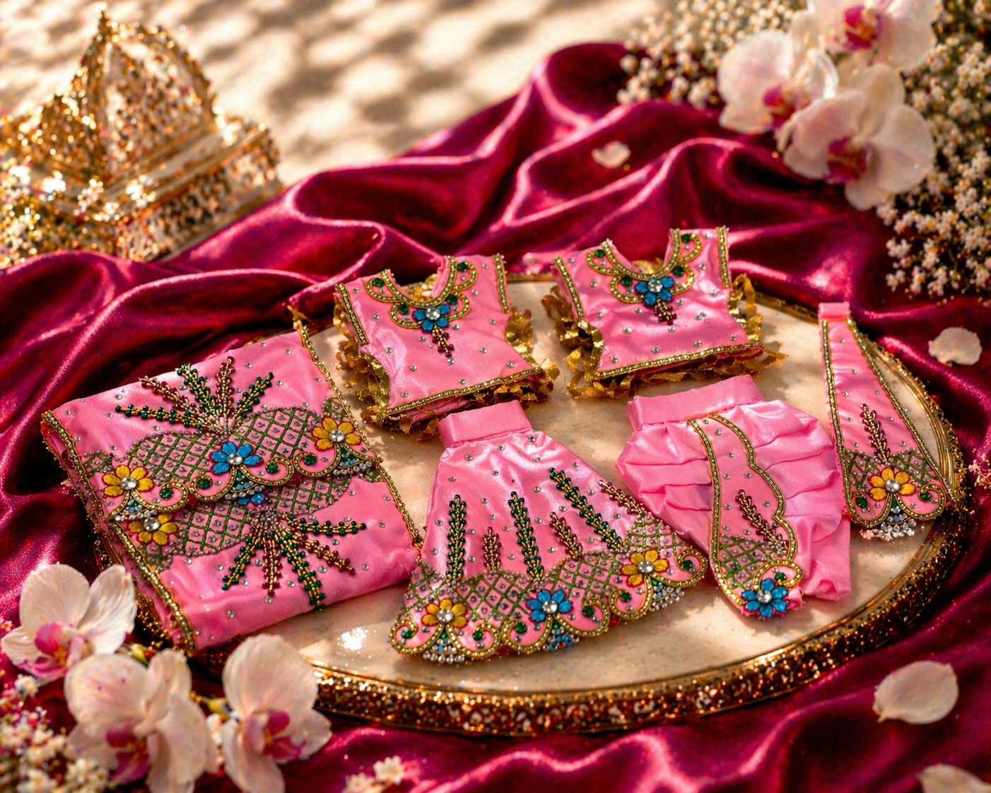 Fancy RK Set For The Lord Radha krishna Deities