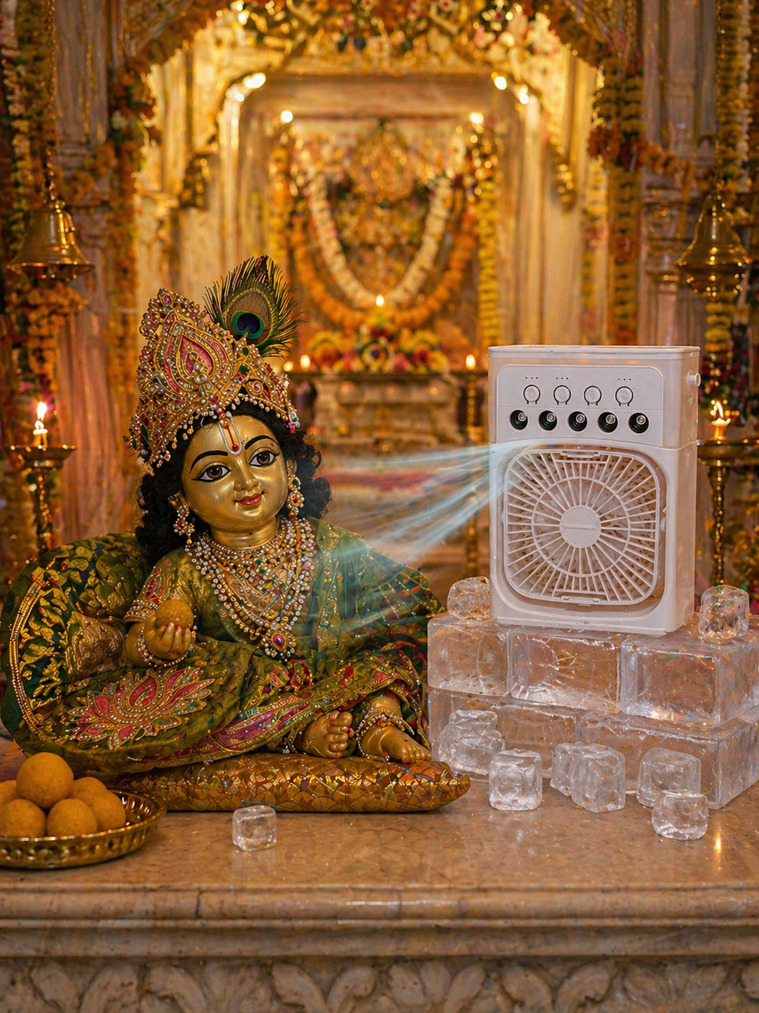 Mini AC Cooling Fan For Ladoo Gopal