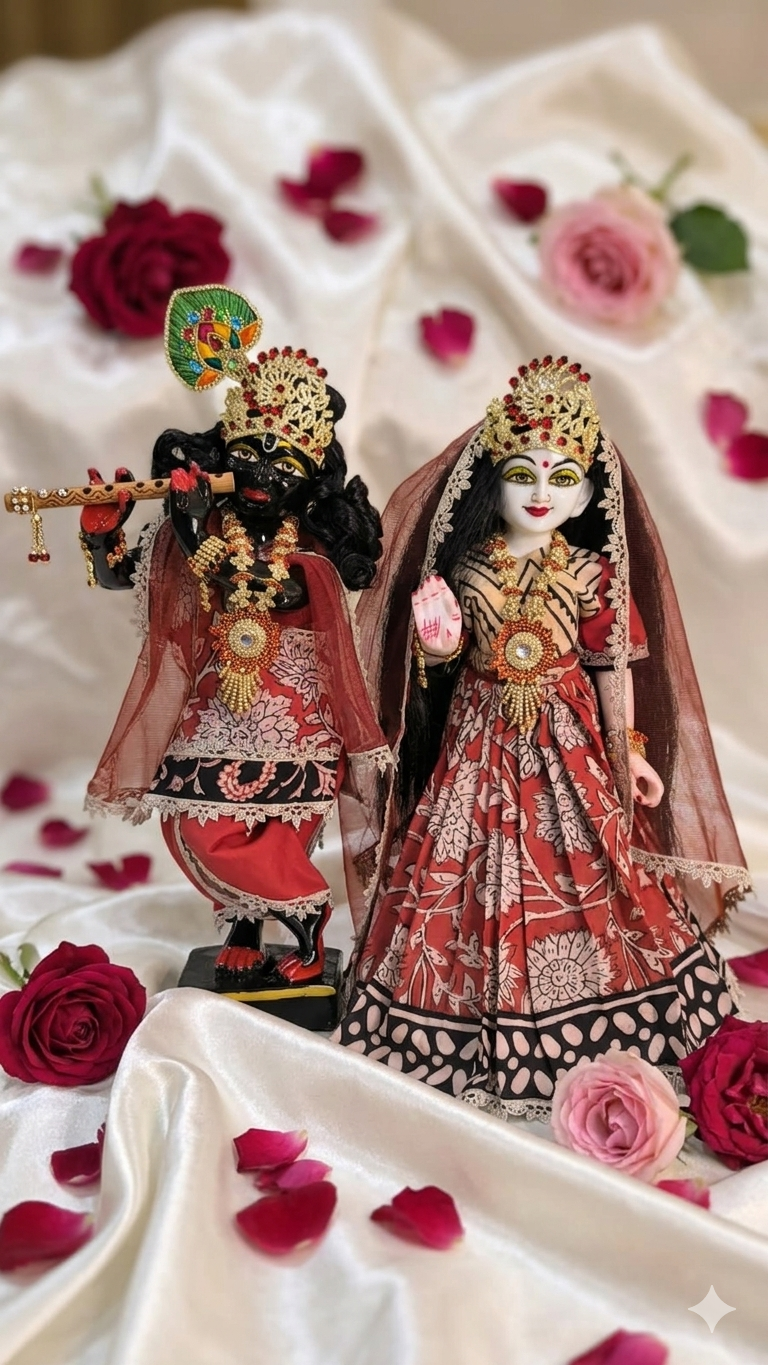 Cotton RK Set For the Radha Krishna Deities