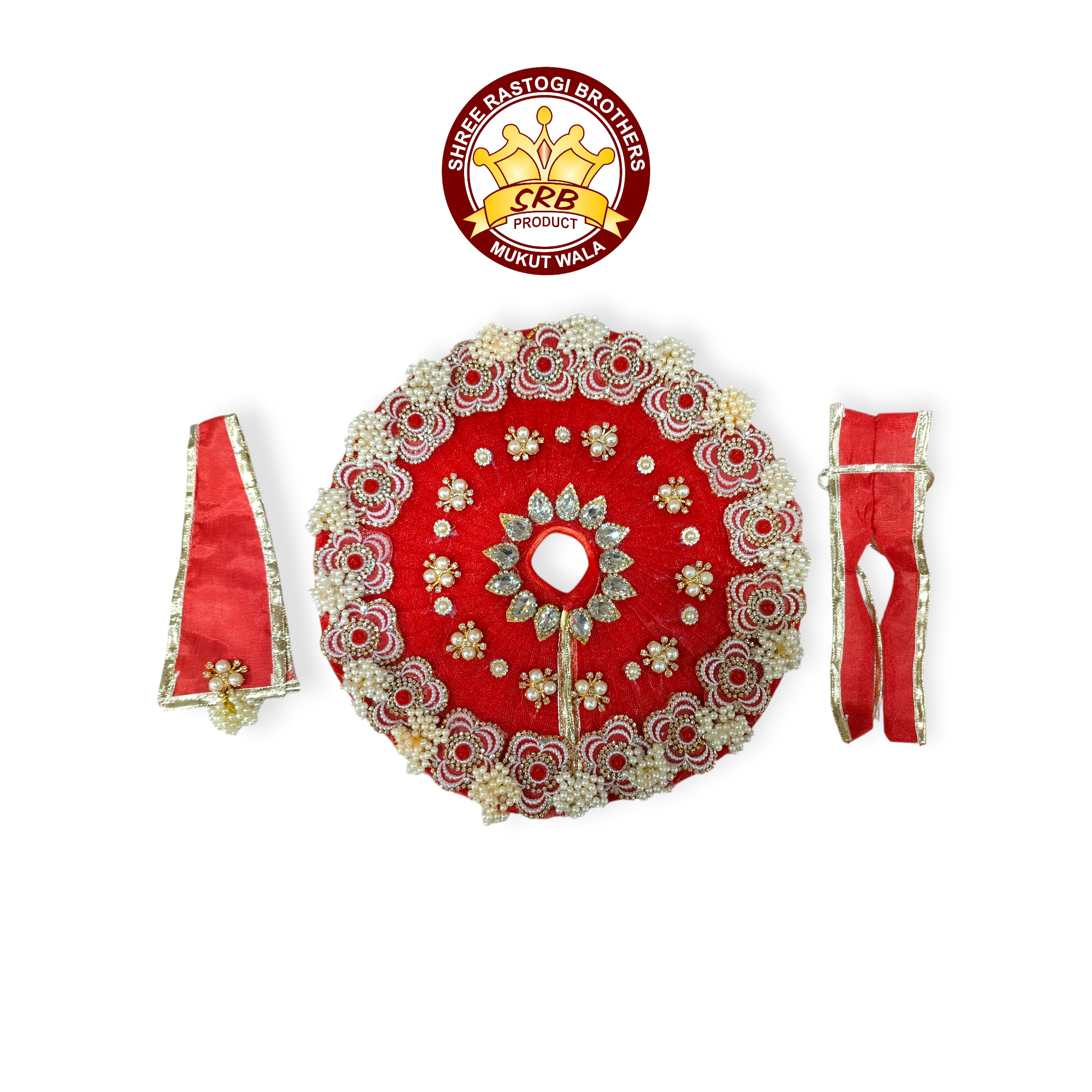 Fancy Gol Poshak For Laddu Gopal idol (Red Color)