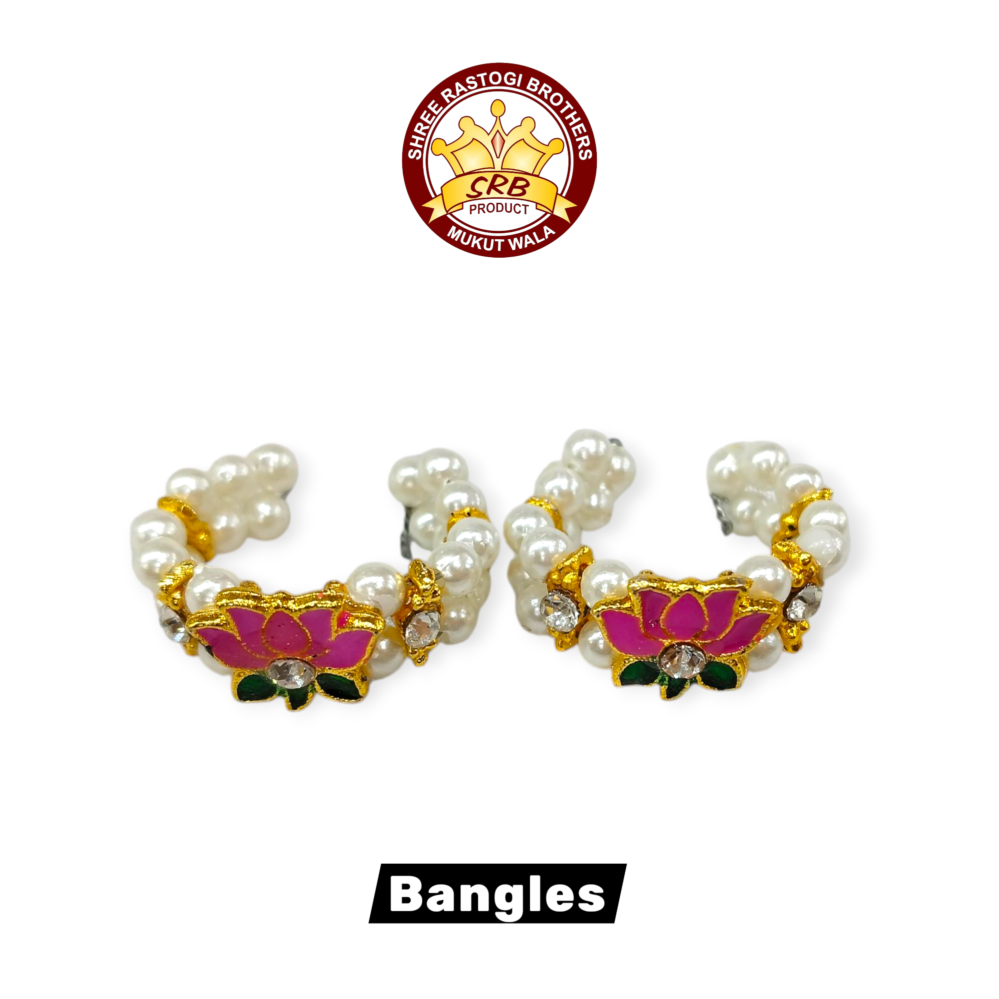 White Pearl Bangles / Kadhe  For All God Idol