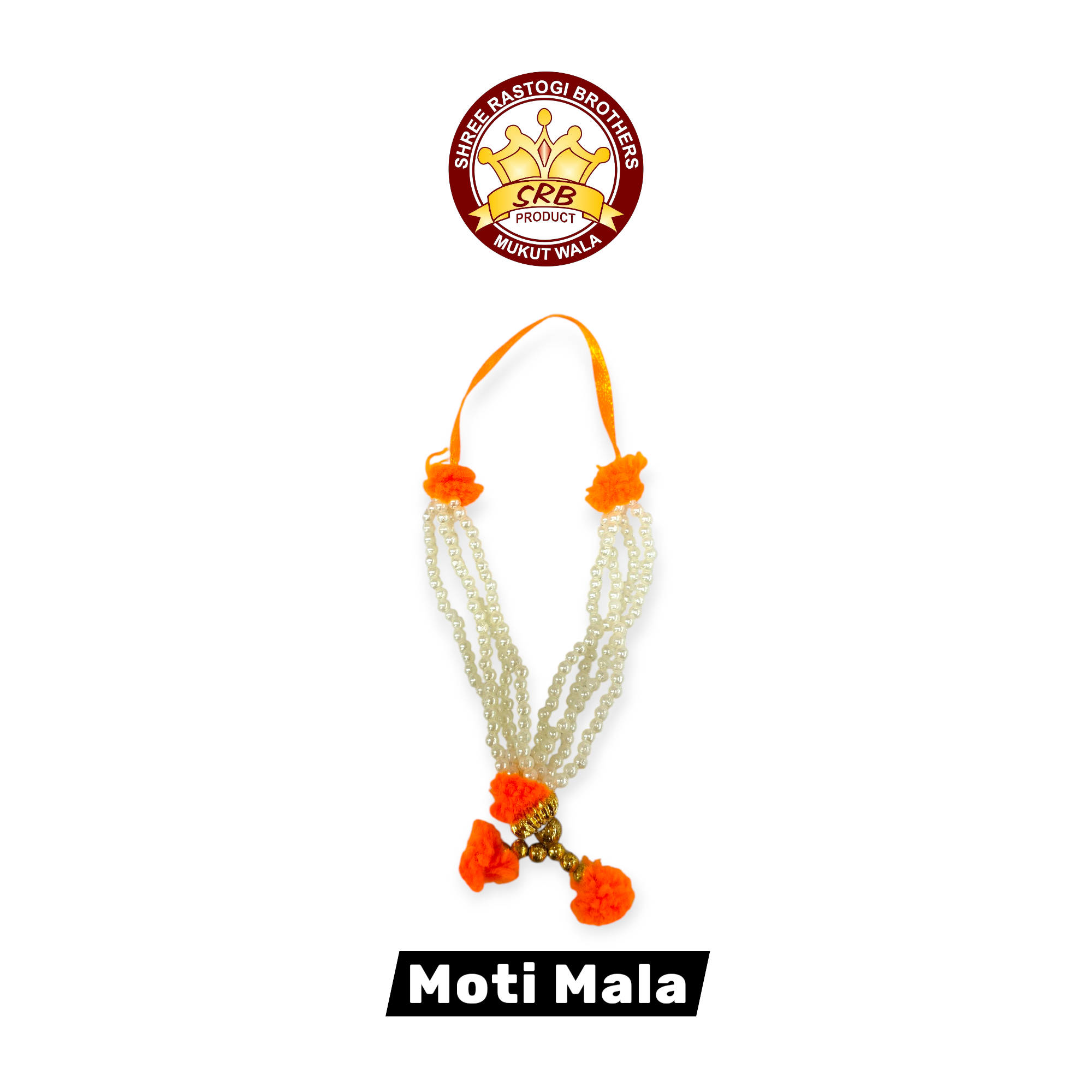 White Moti Mala 4 Lari