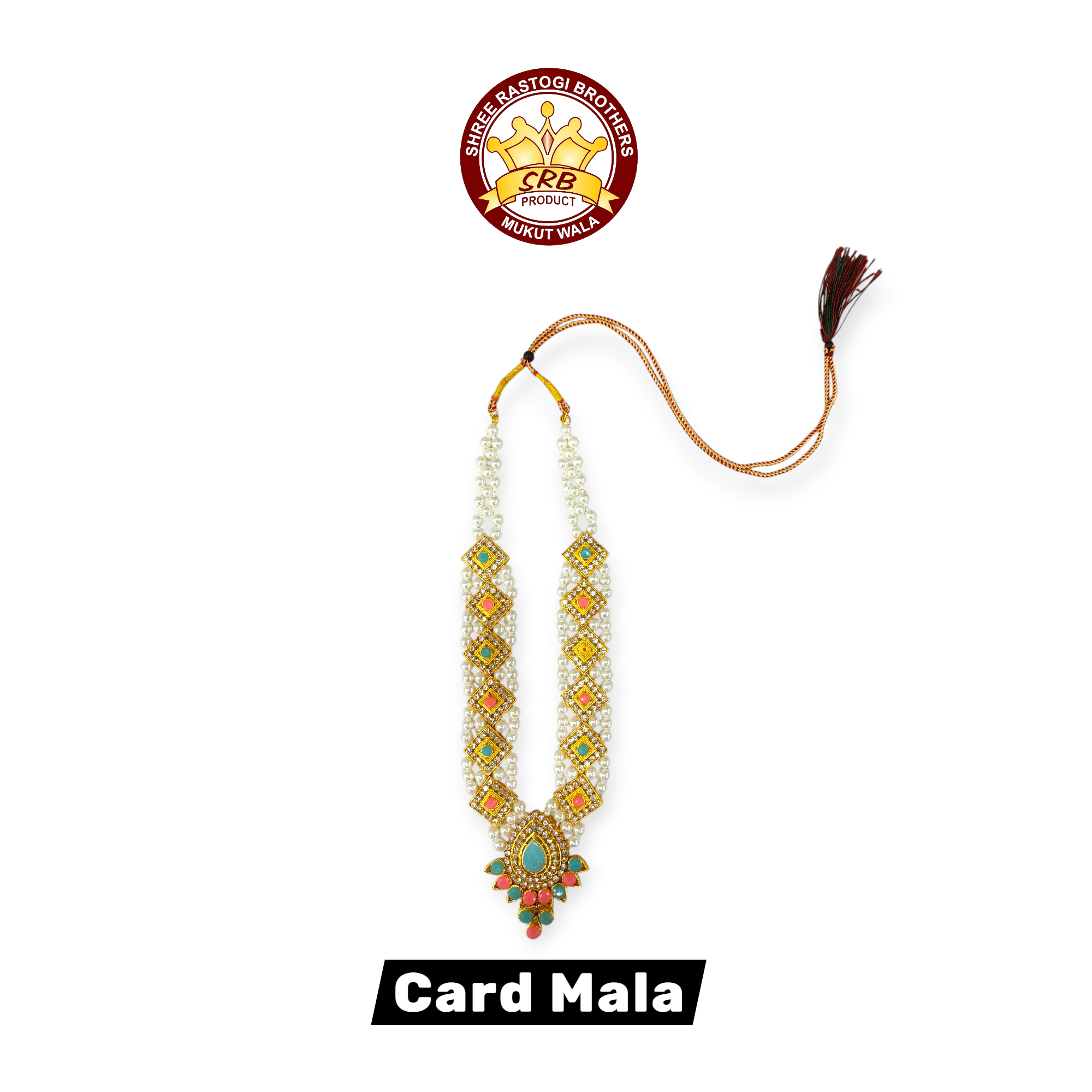 Pearl & Stone Necklece For Deity Decoration