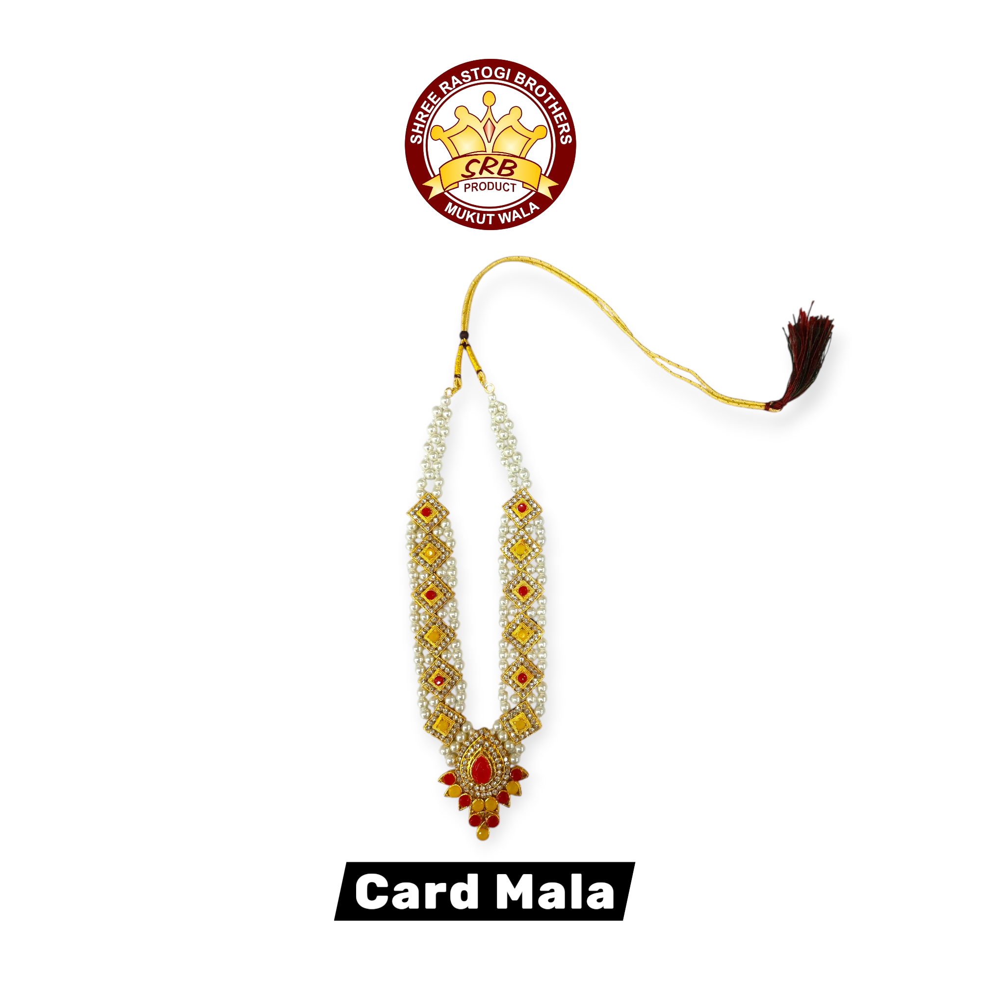 Pearl & Stone Necklece For Deity Decoration