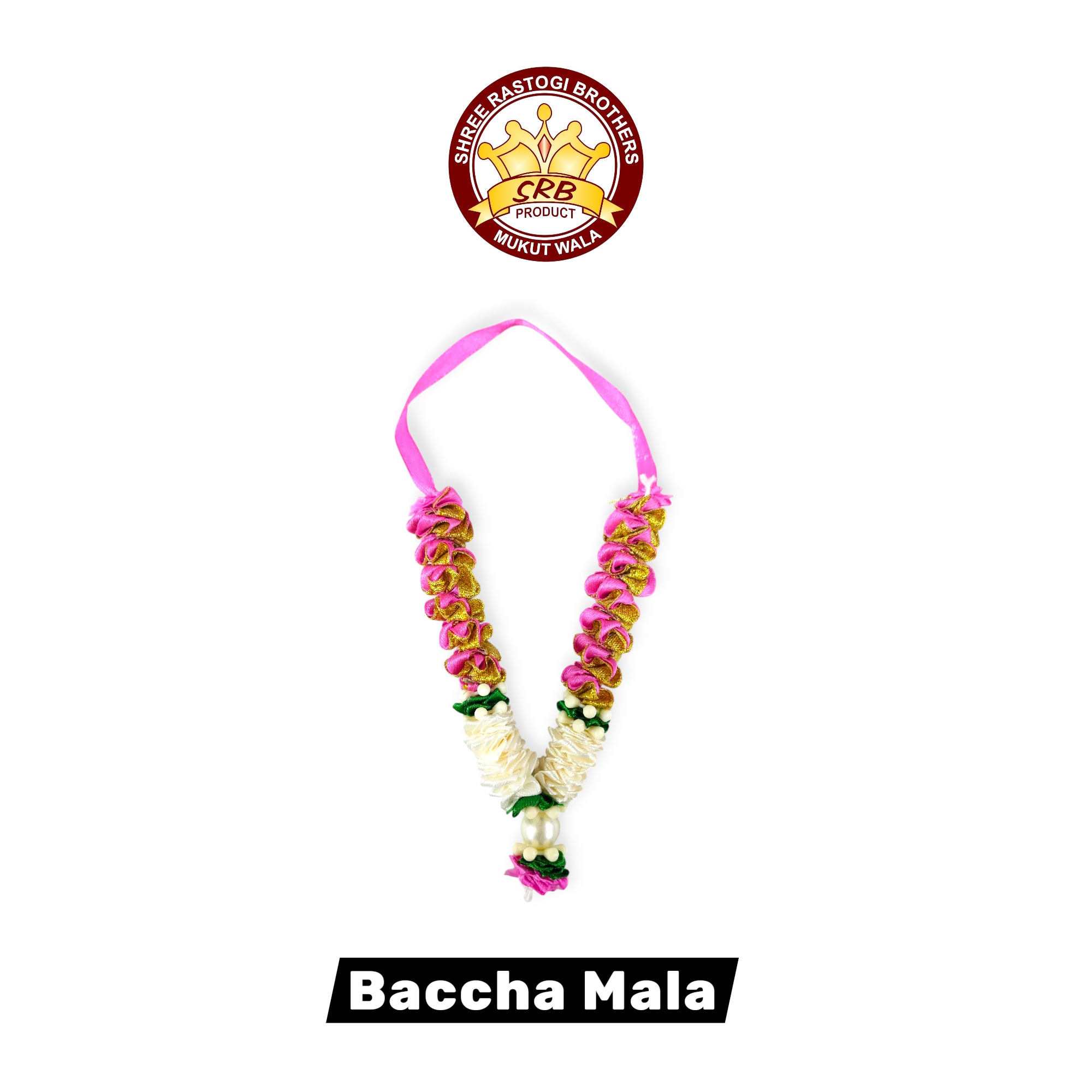White And Pink Color Bachcha Mala