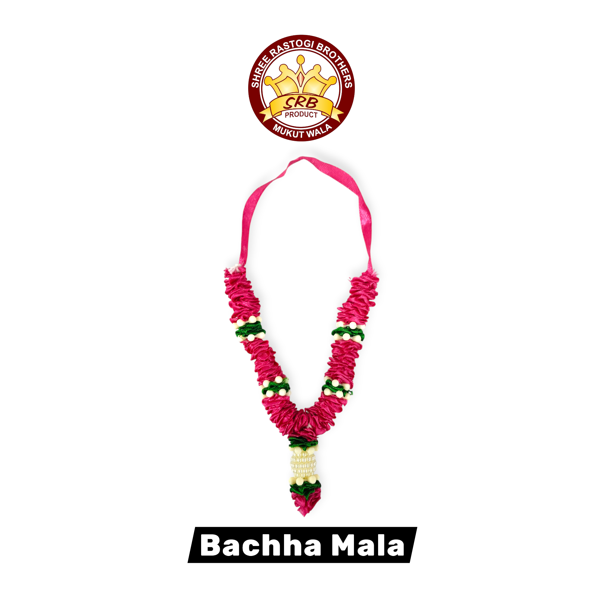 Artificial Pink Colored Flower Satan Mala For All God Idol