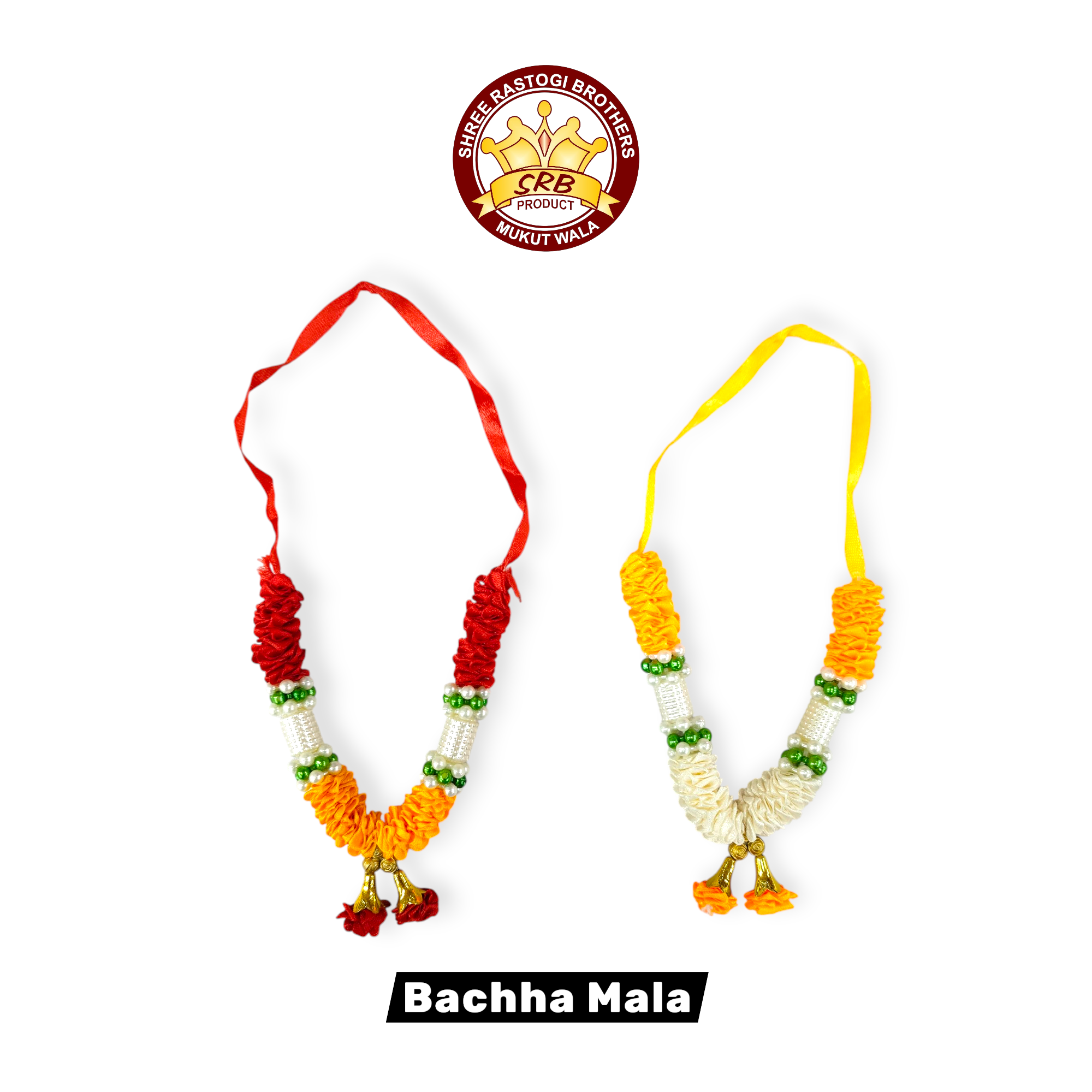 Artificial Red & Yellow Mala For God Idol And Photo Frame