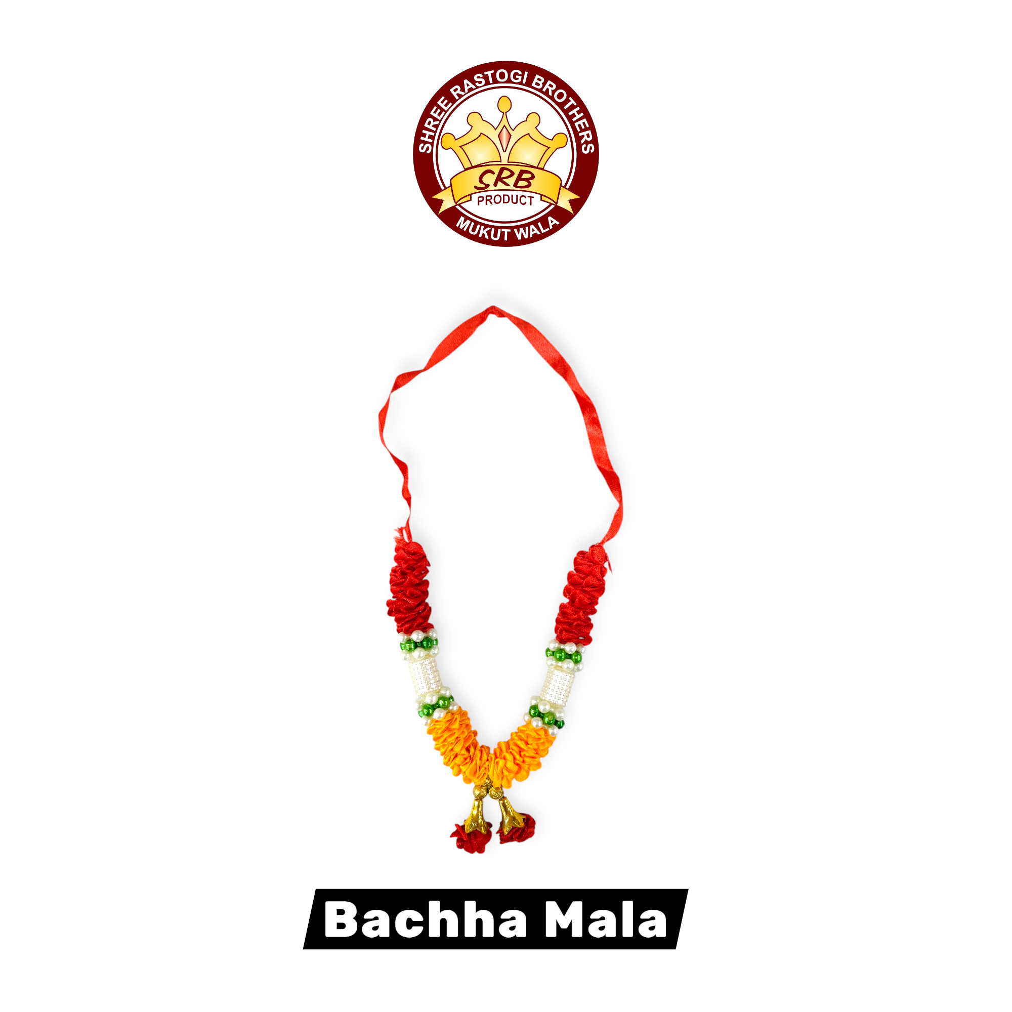 Artificial Red & Yellow Mala For God Idol And Photo Frame