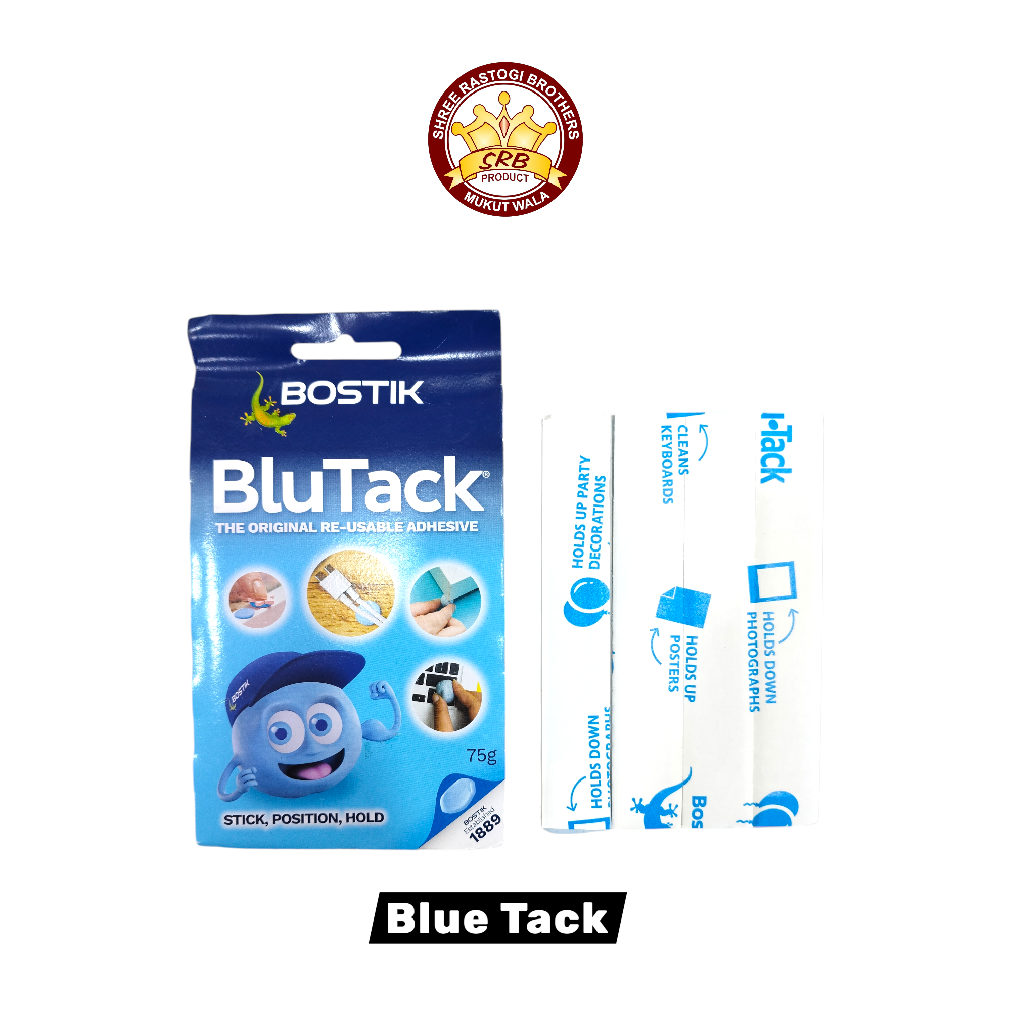 Blutack Stick Re-Usable Adhesive Five Stick In Pack