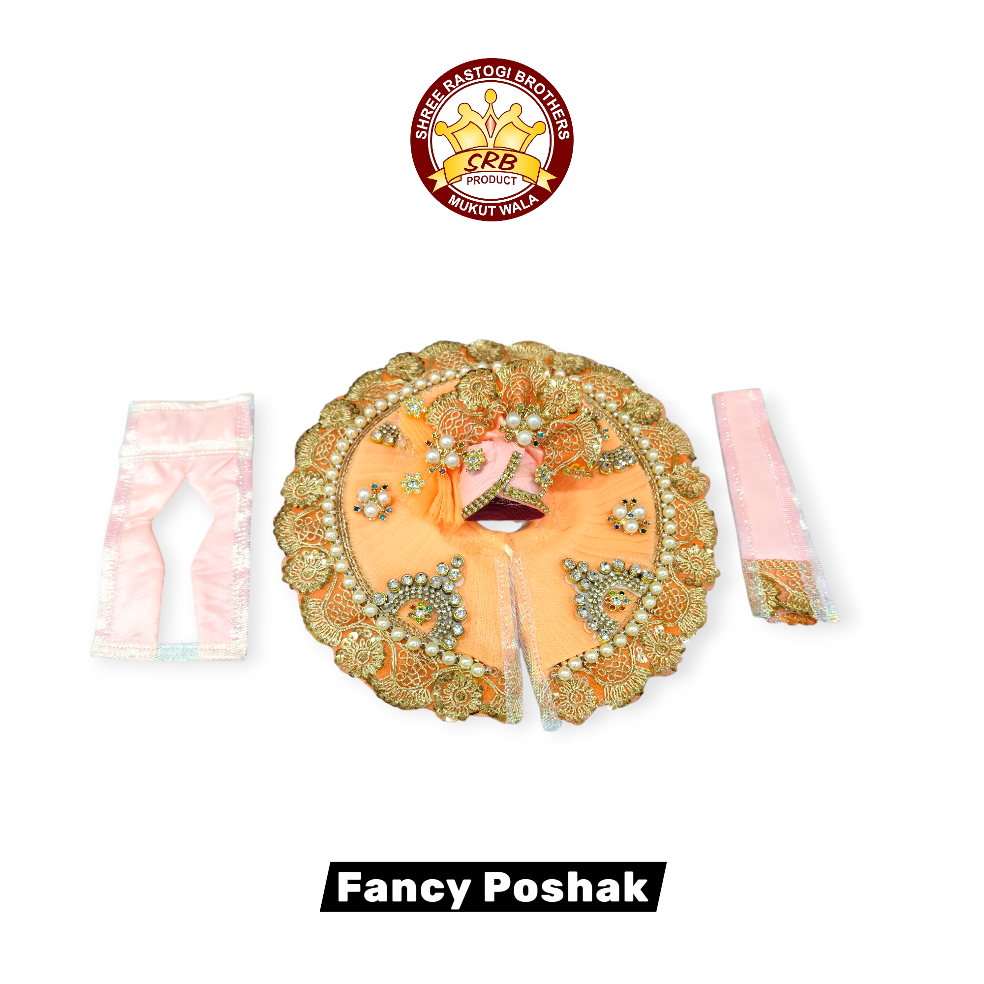 Fancy Gol Poshak With Matching Pagdi For Laddu Gopal  (FGP-06)