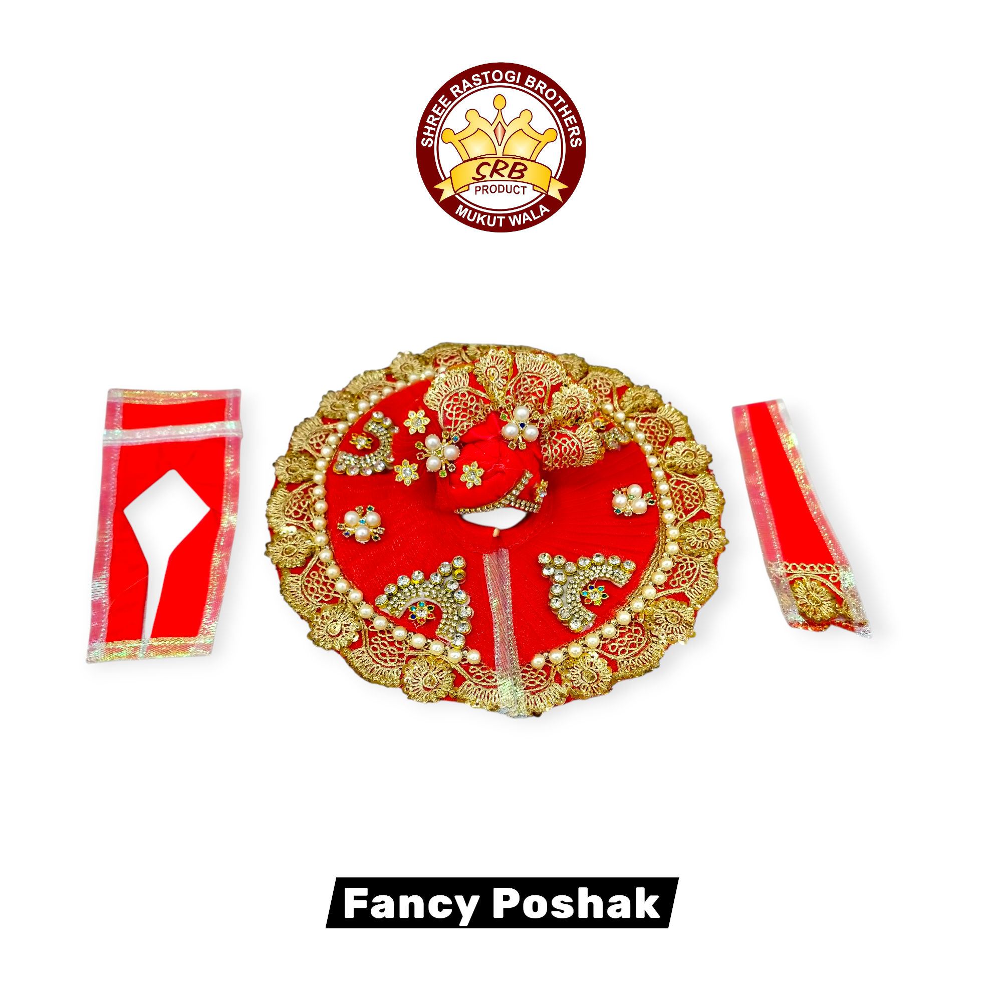 Fancy Gol Poshak With Matching Pagdi For Laddu Gopal  (FGP-06)
