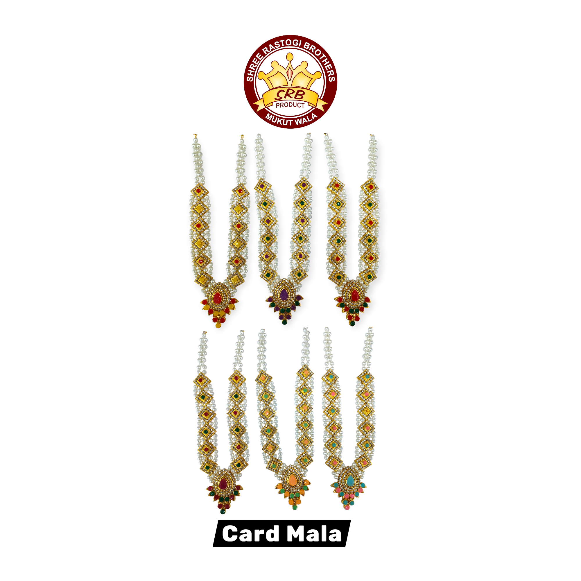 Pearl & Stone Necklece For Deity Decoration