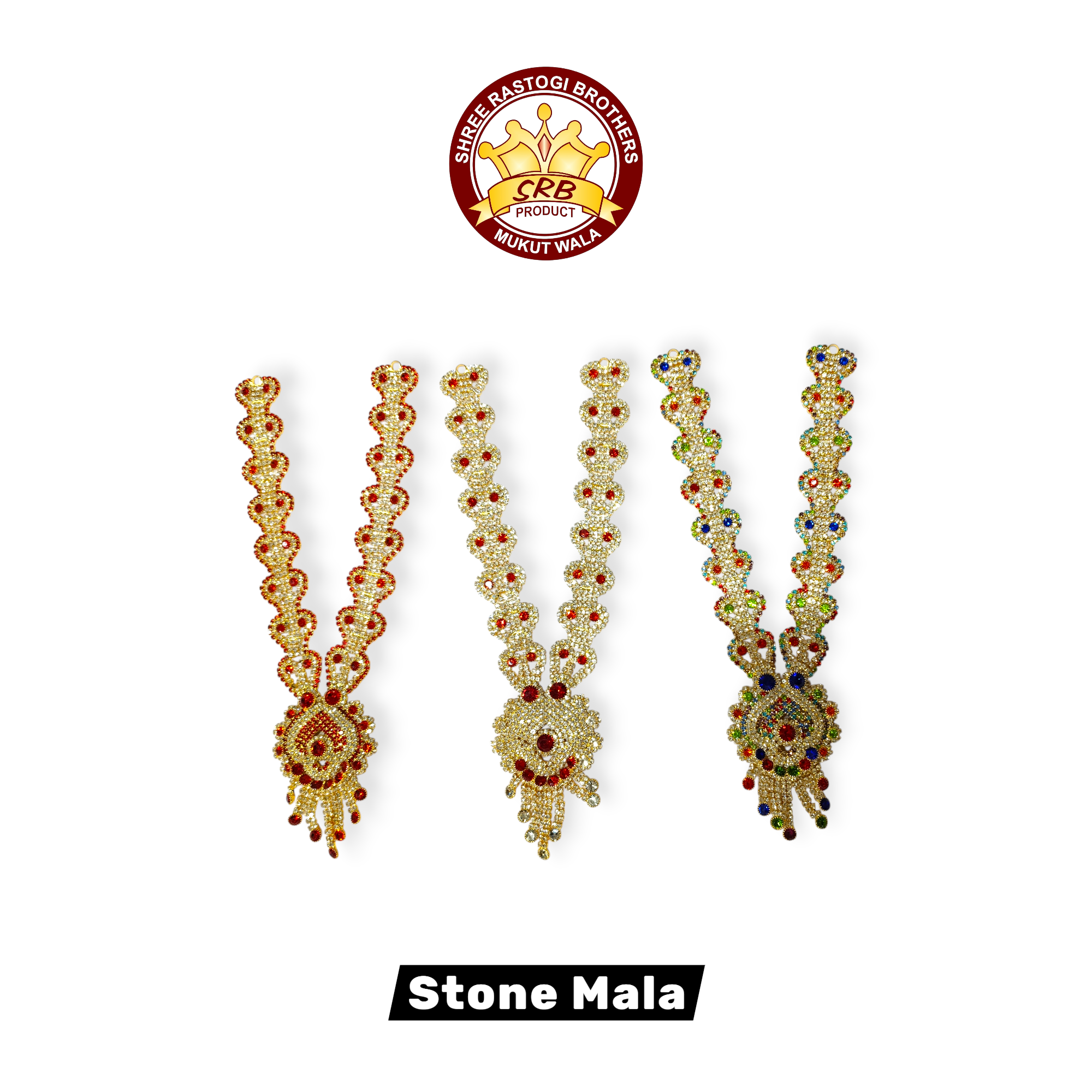 Big Size Stone Mala For Radha Krishna & All God Idol