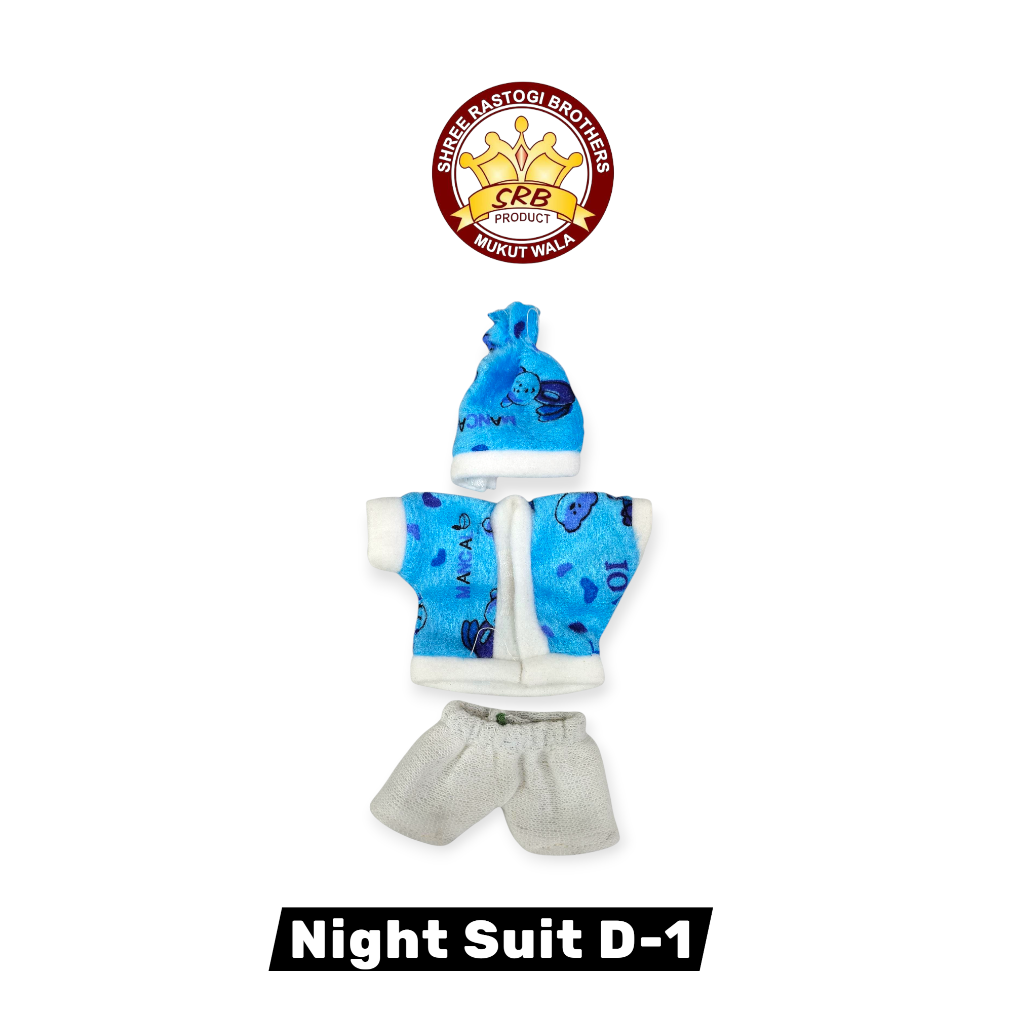 Night Suit For Laddu Gopal With Cap