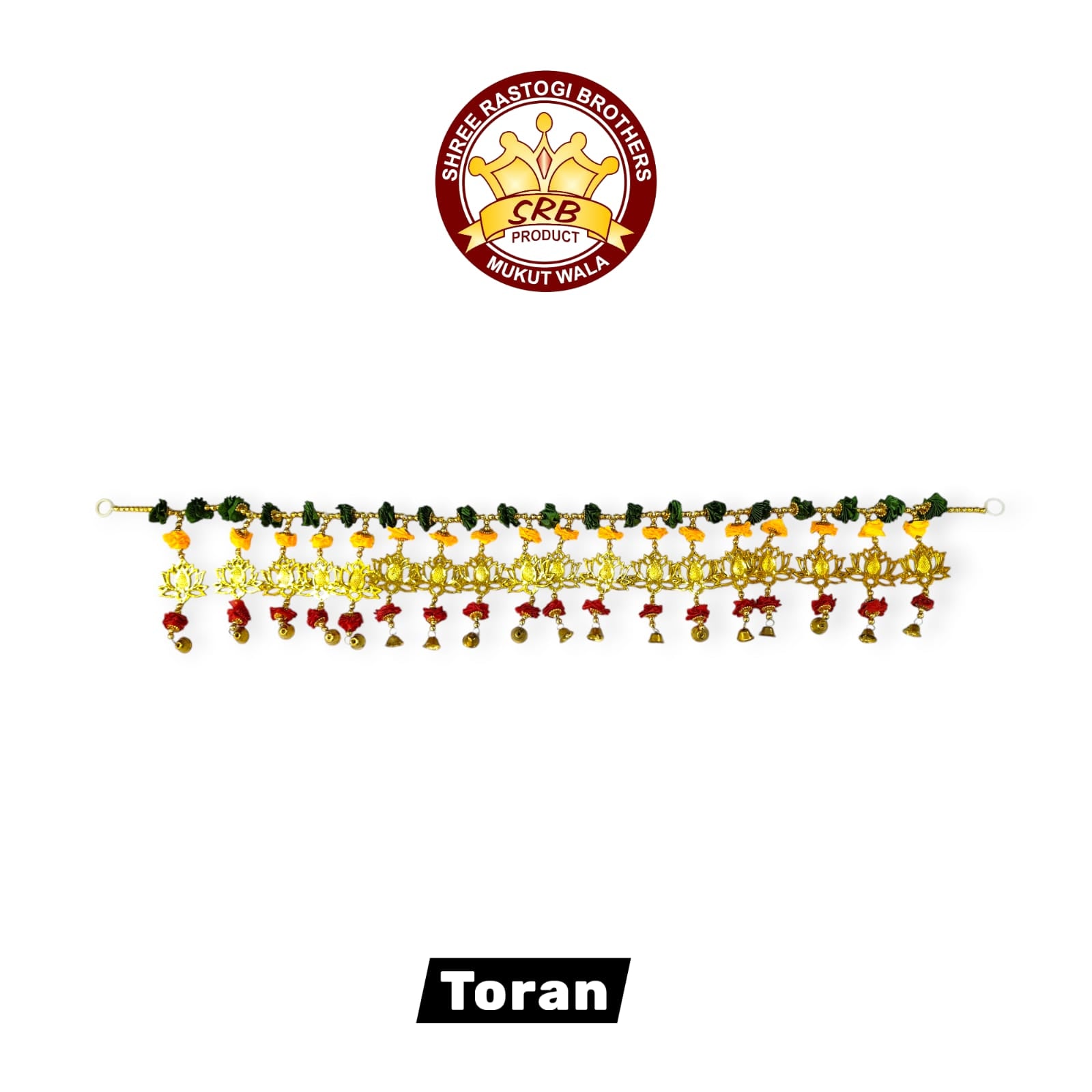 Handmade Hanging Toran With Golden Lotus For Home Decoration (T-4)
