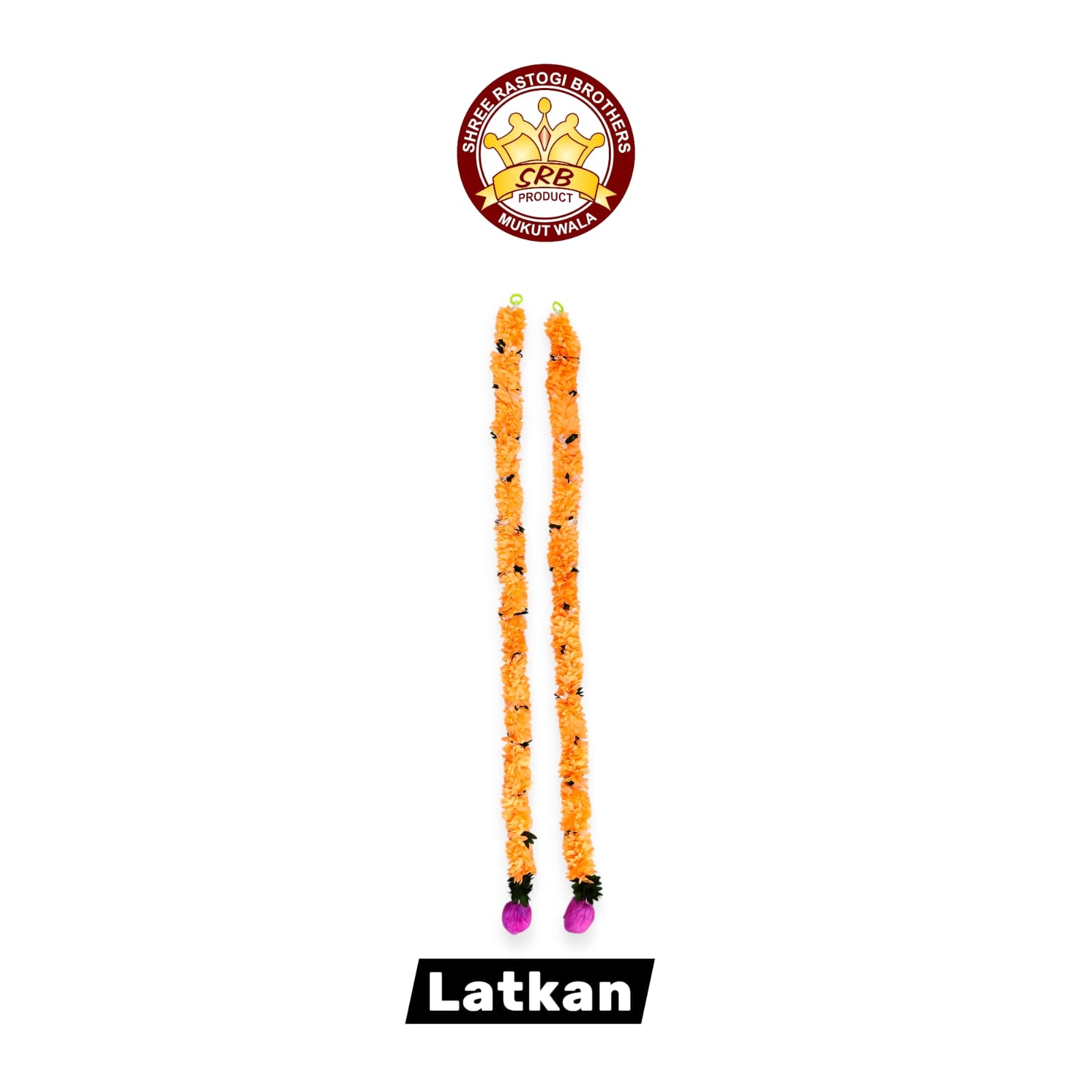 Orange Hanging  Latkan With Lotus For Diwali Decoration And Temple Decoration  (L-3)