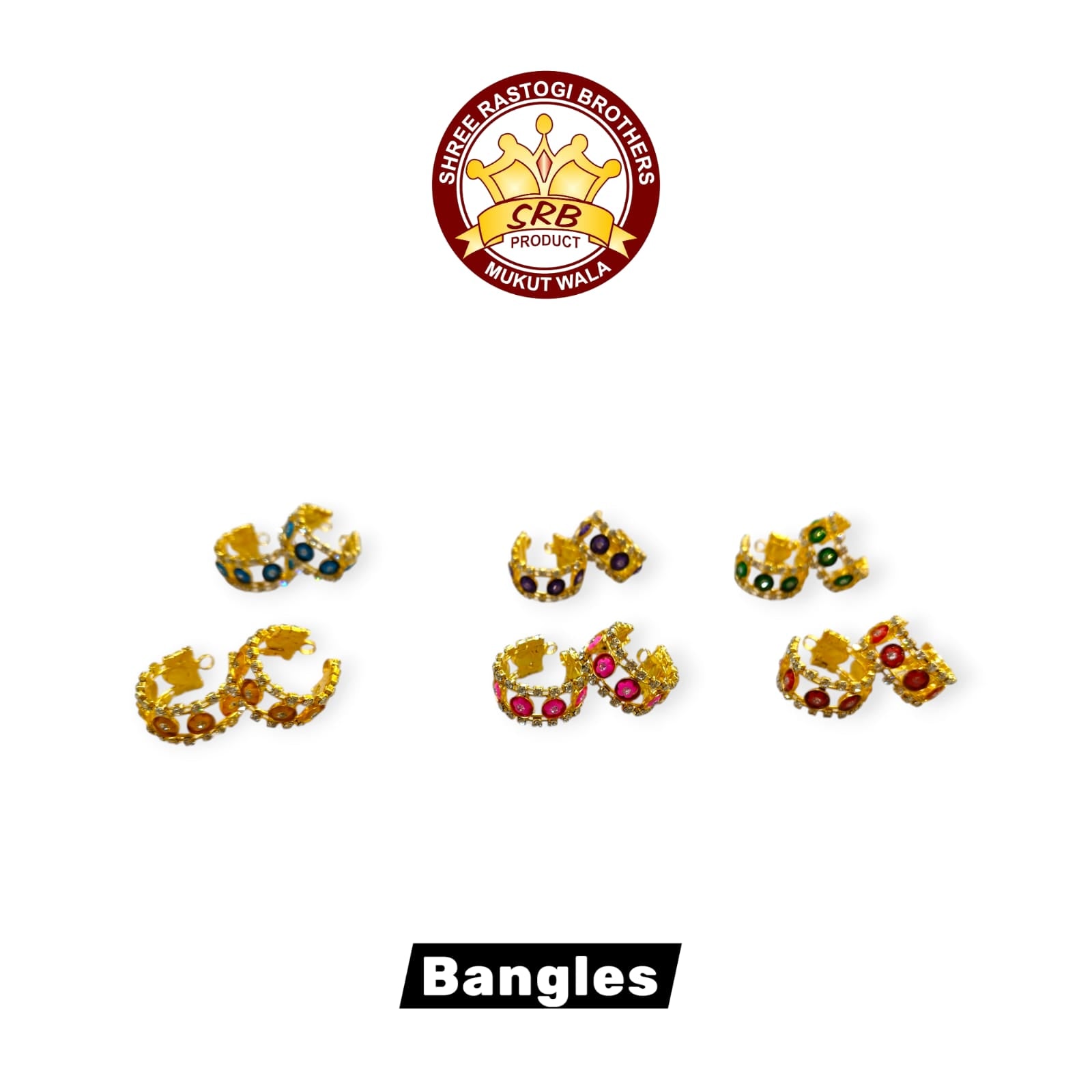 Color Ful Stone Bangles For All Deities (B-9)
