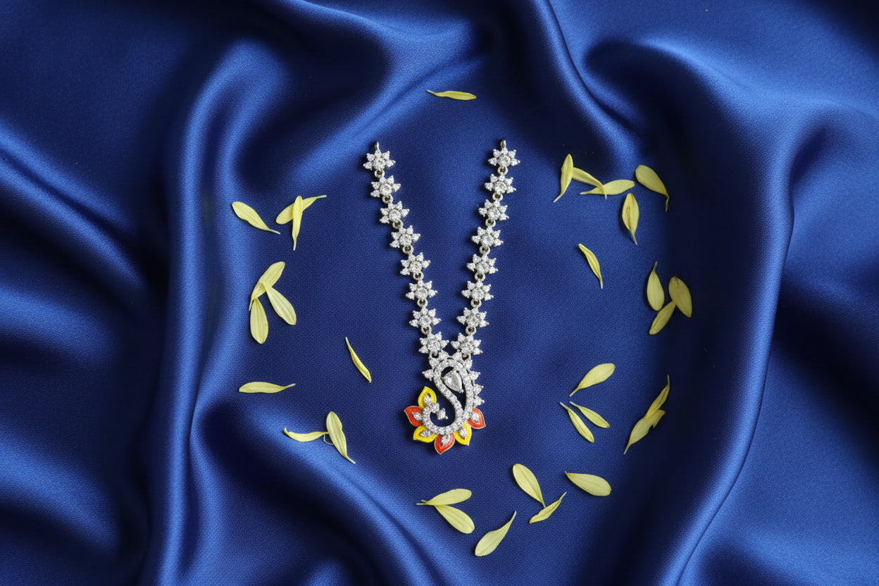 Mayur Pendant AD Mala For Deities