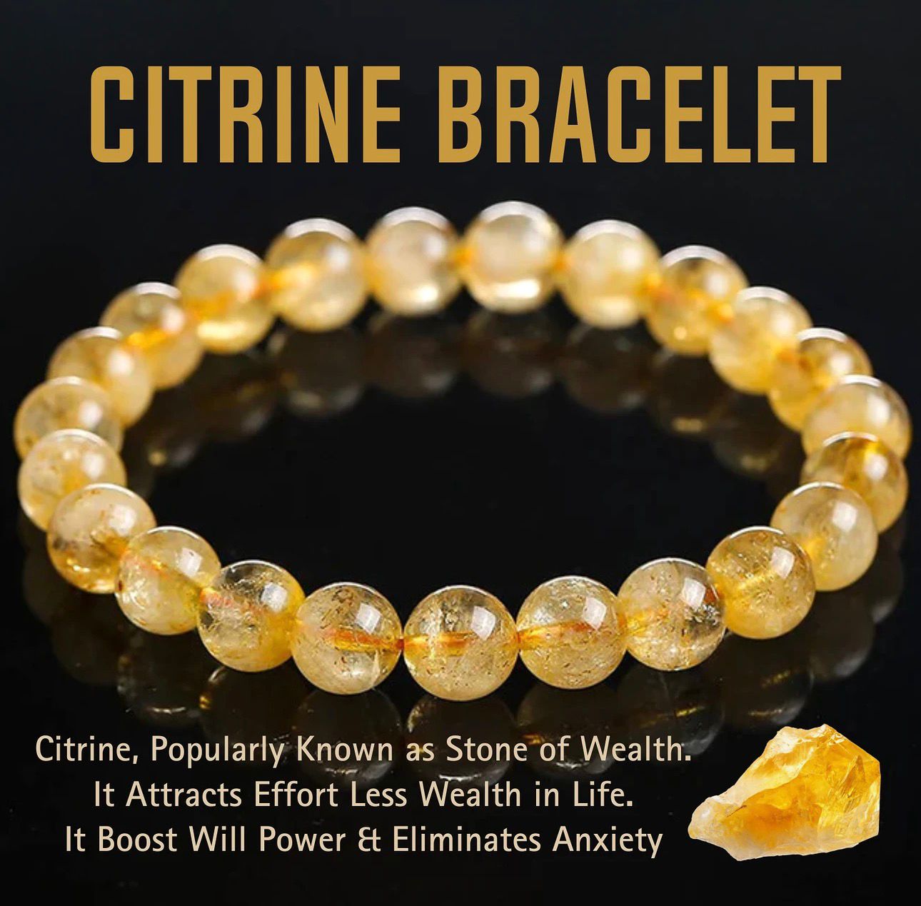 Citrin Stone Bracelet
