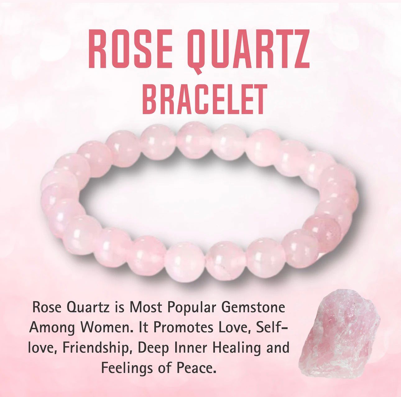Rose Quartz Stone Bracelet
